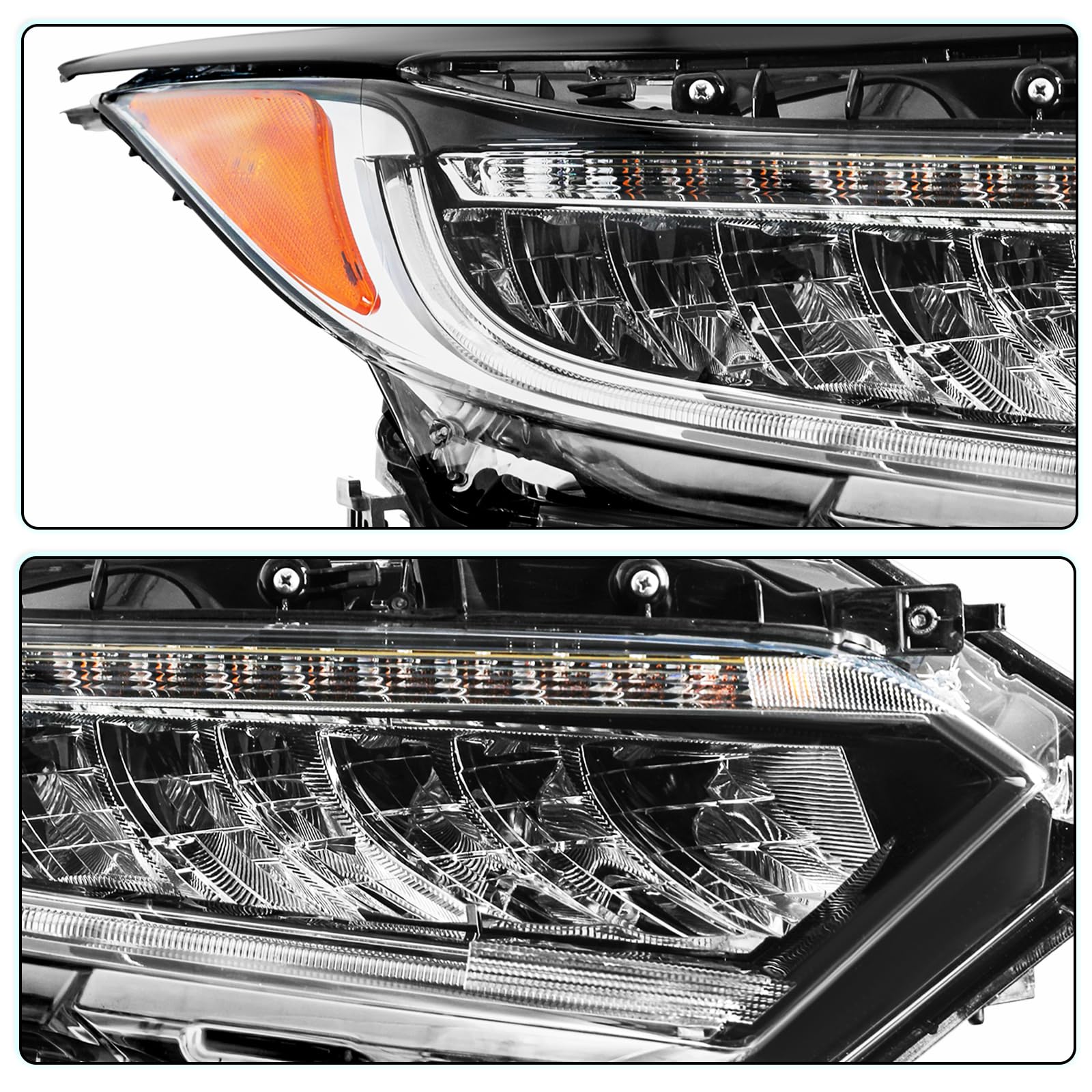 Tusdar Full Led Headlight Assembly W/Bulbs For 2019 2020 2021 2022 Honda Hrv Oem Headlamp (Right Passenger Side)