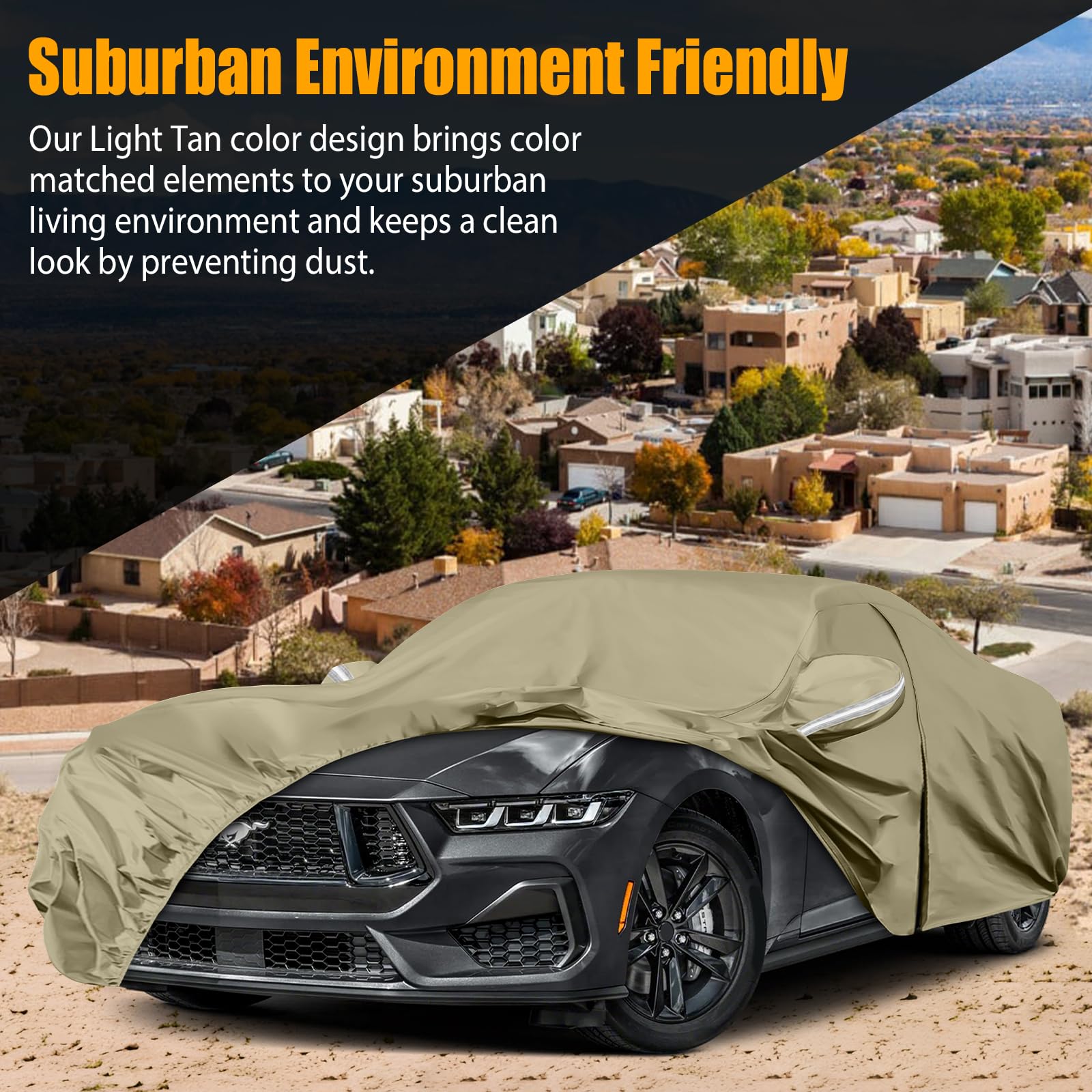 Waterproof Car Covers Replace for 1994-2025 Ford Mustang, Multilayer Heavy Duty with Cotton Liner All Weather Custom-fit Car Cov