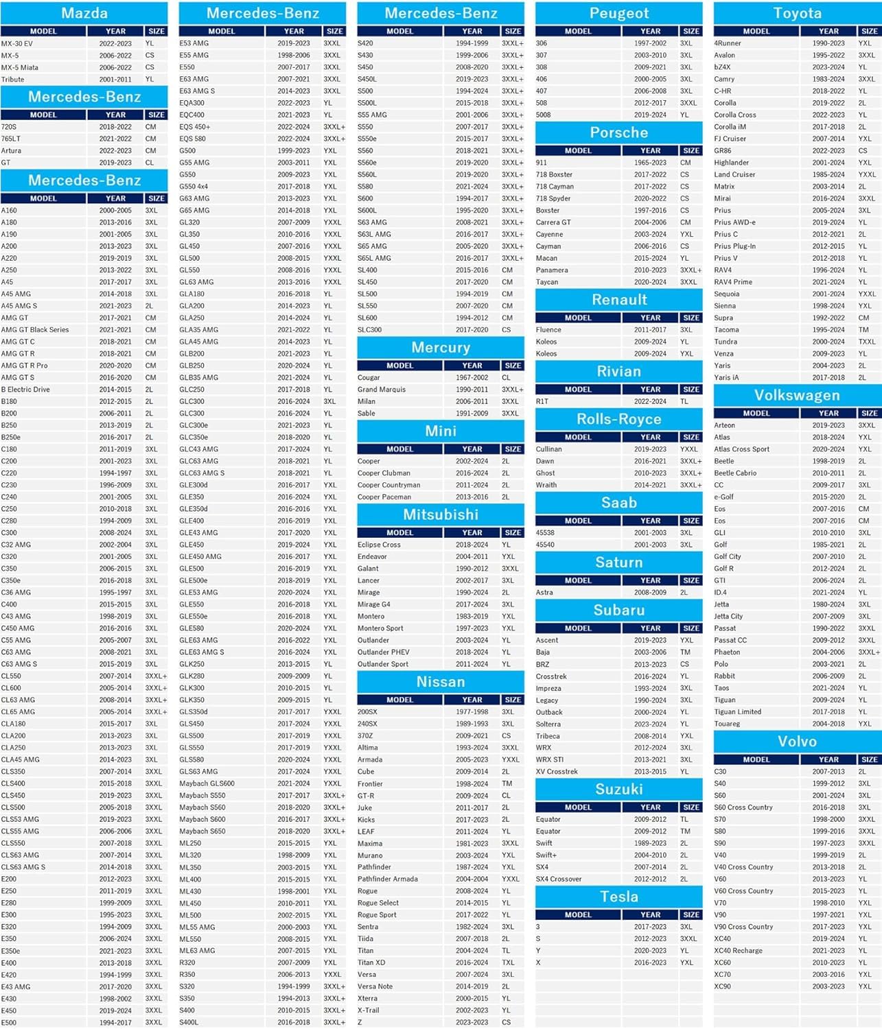 Tecoom Car Cover Waterproof All Weather For Suv, Universal Full Exterior Covers Fit For Toyota Chr Ford Mustang Honda Crv Tesla