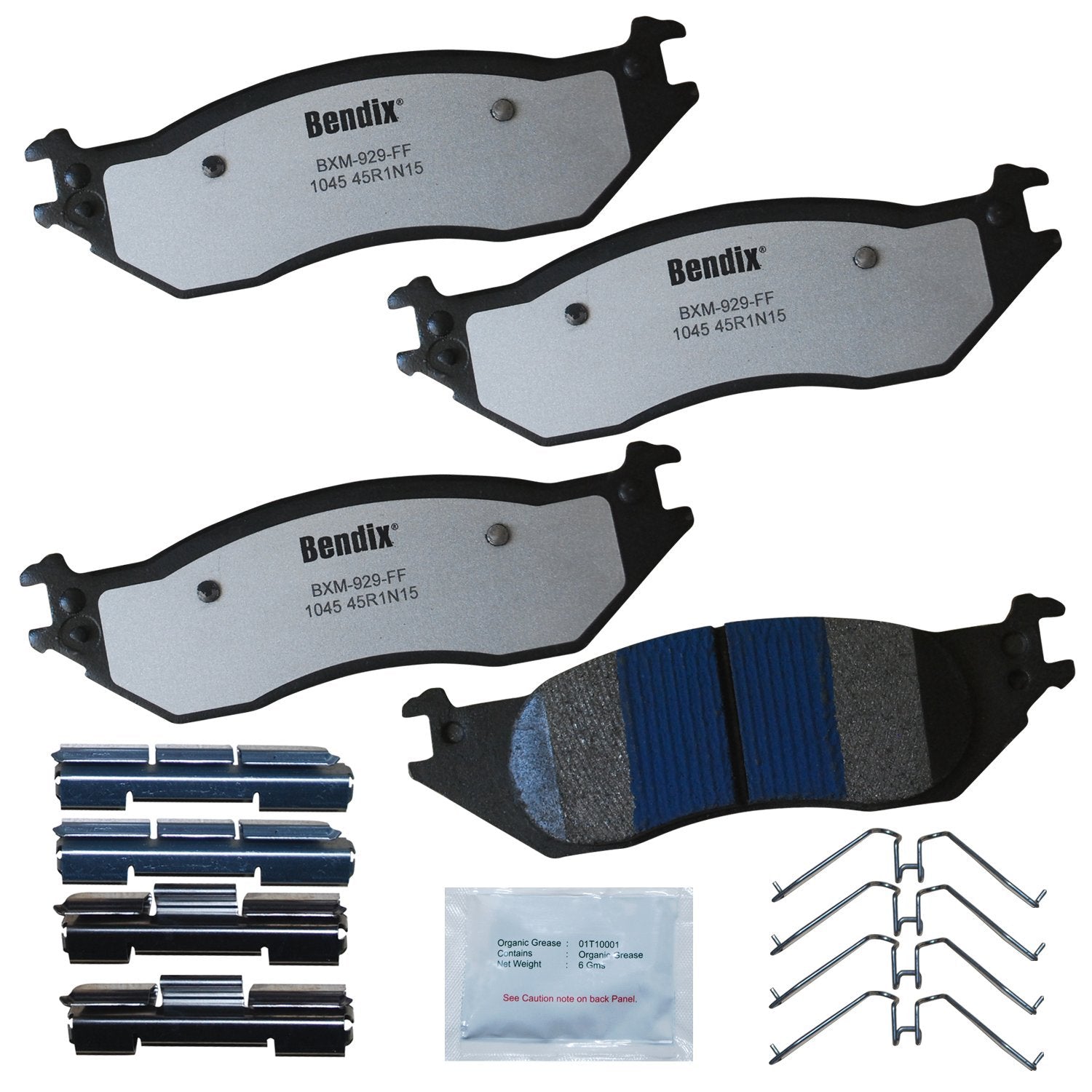 Bendix Fleet Metlok Mkd1045Fm Semi-Metallic Front Brake Pads For Ford E-150 2007-2004, E-150 Club Wagon 2005-2003, E-150 Econoli
