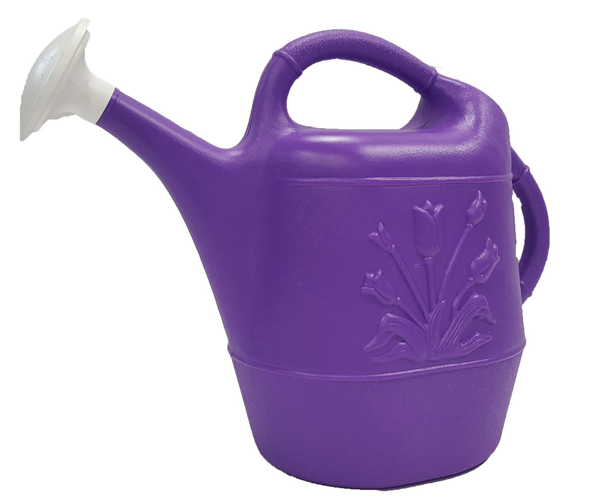 Union 63071 Tulip Plastic Watering Can, 2 Gallon, Purple