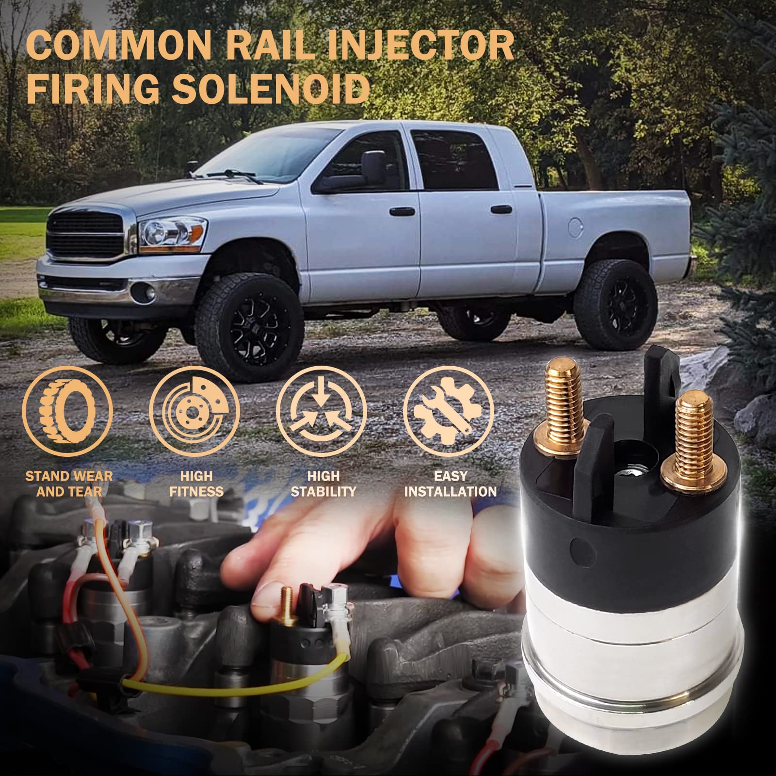 5.9L Common Rail Injector Firing Solenoid Fits For 2003-2008 Cummins By Folconroad [Us Warehouse]