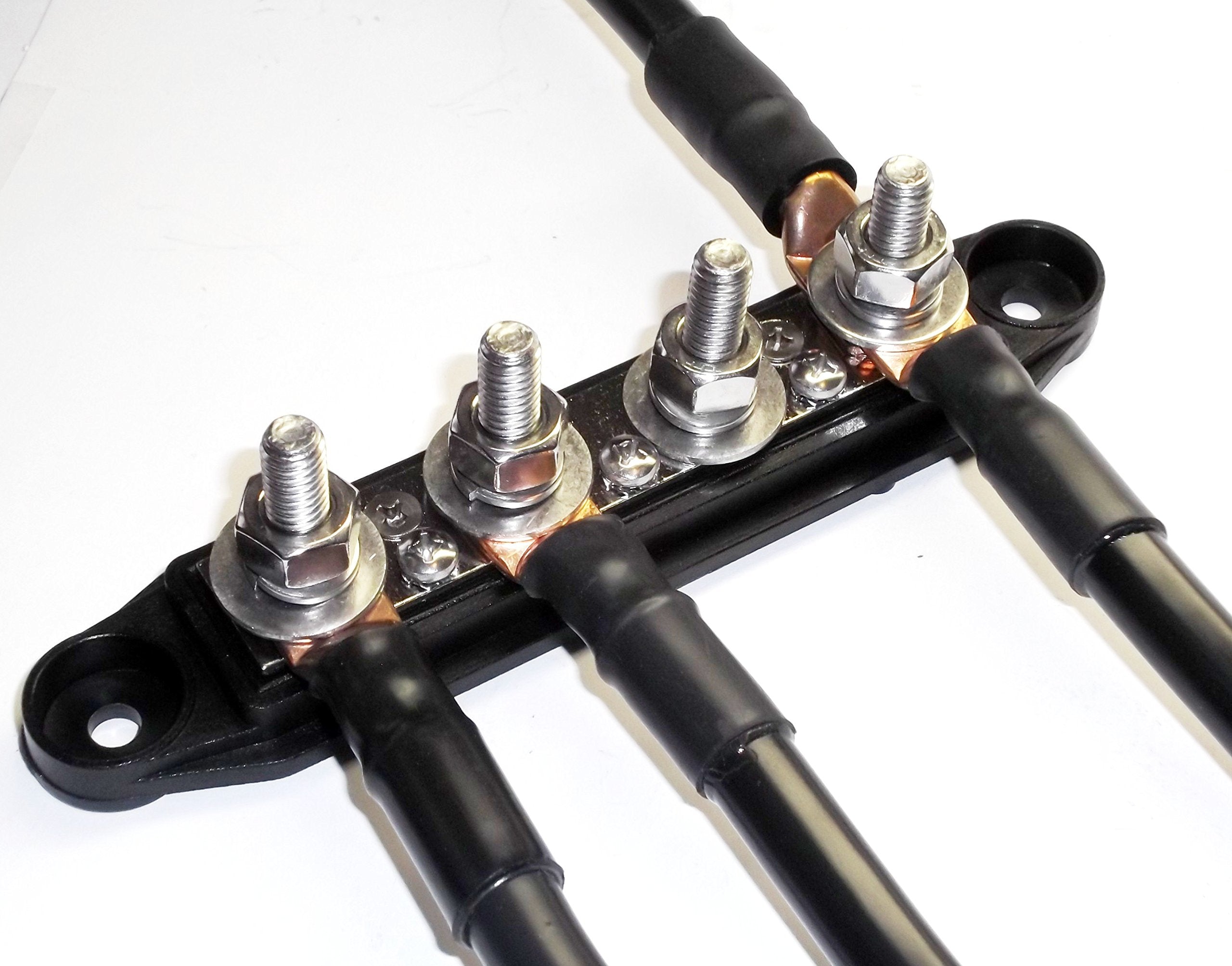 Fastronix 5/16'' 4 Stud Stainless Steel Ground Distribution Block With Cover