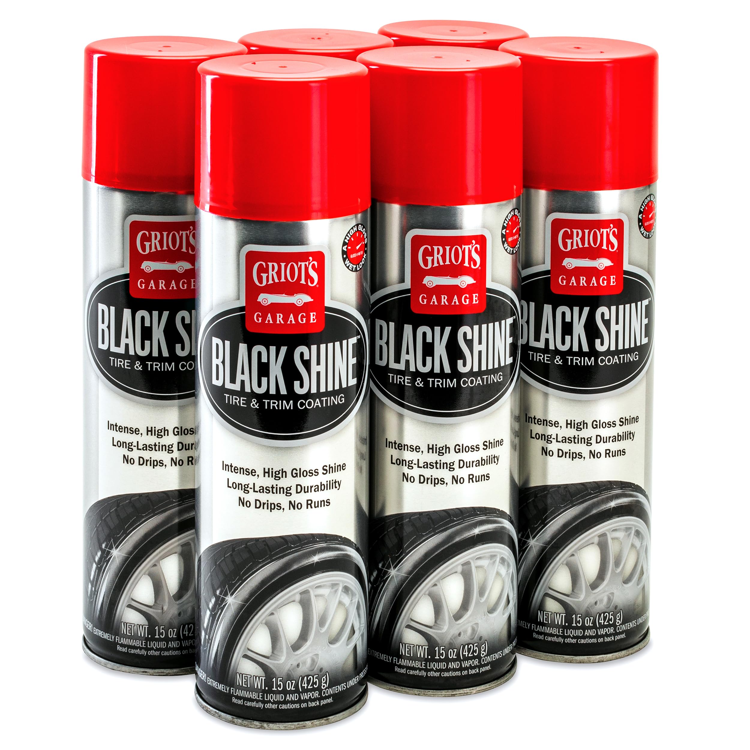 Griot'S Garage Black Shine Tire And Trim Coating, Water-Resistant Dressing, Provides A High-Gloss Finish, Rain, And Uv Protectio