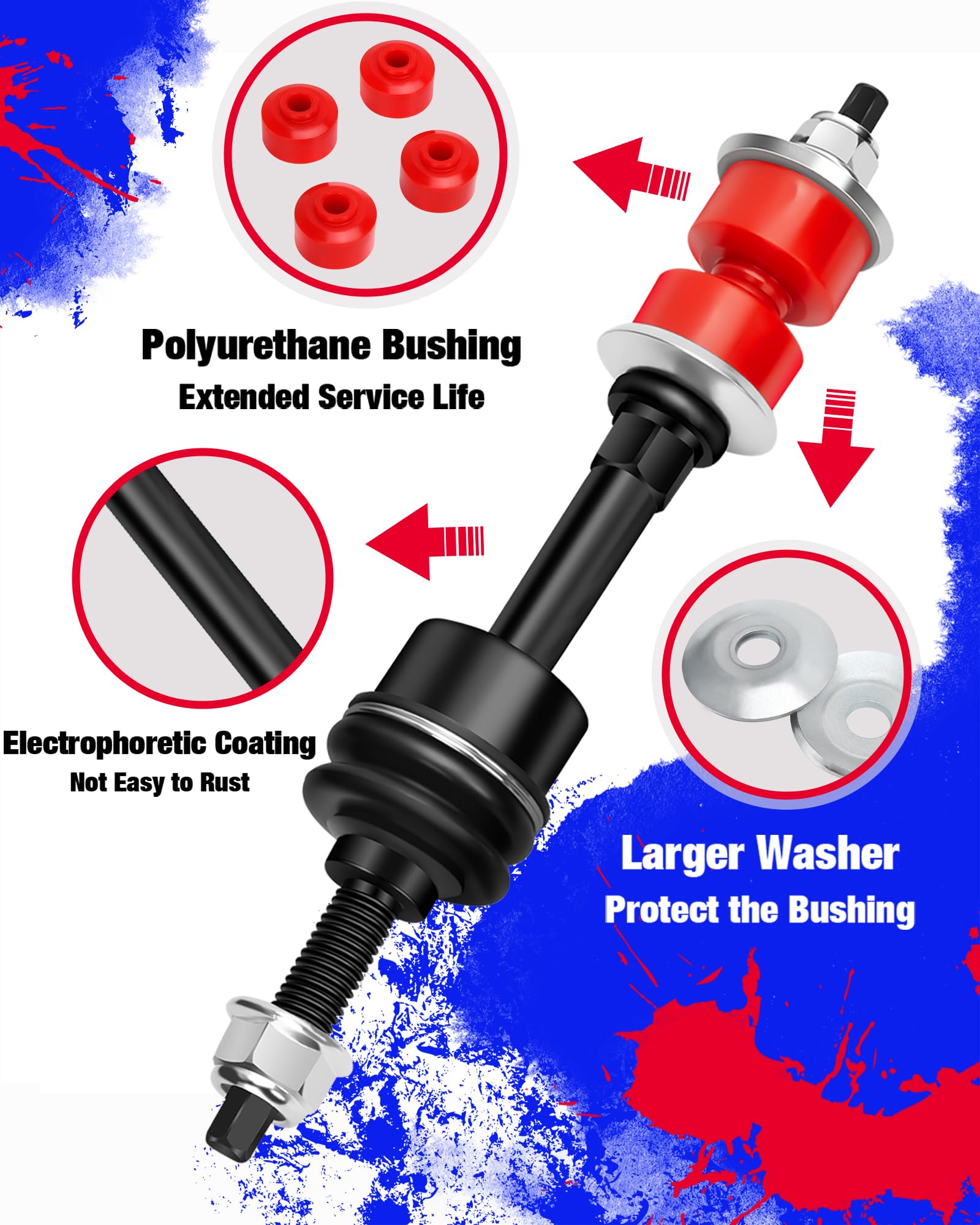 Ksp Sway Bar End Link For F150 Rwd 2005-2008, Front Suspension Stabilizer Bar Link Fit For Mark Lt 2006-2008, Aftermarket Sway B