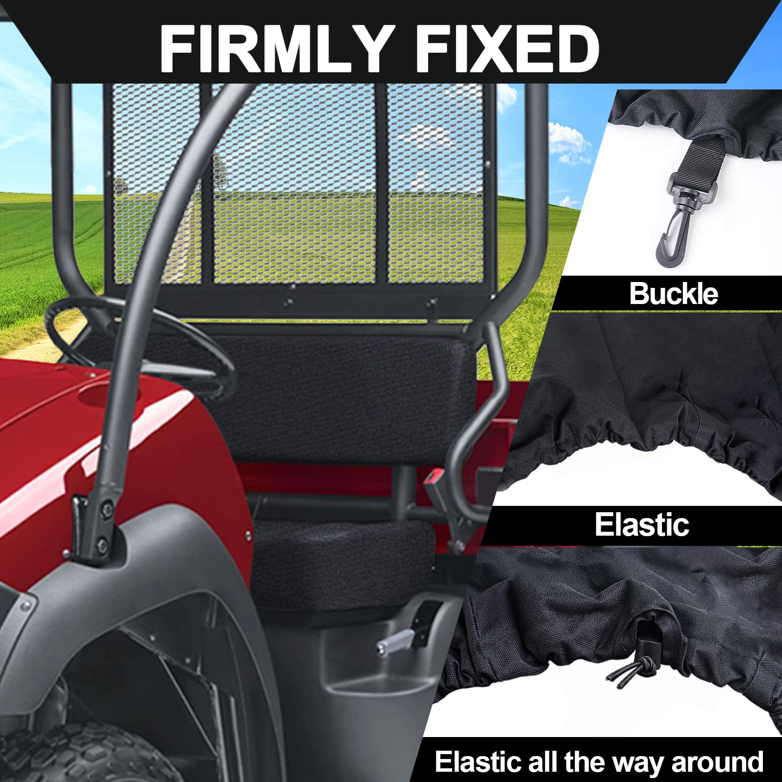 Starknightmt Mule Bench Seat Cover - Waterproof Seat Covers Compatible With Kawasaki Mule 600 610 Mule Sx Utv Mule Seat Cover Accessory Part