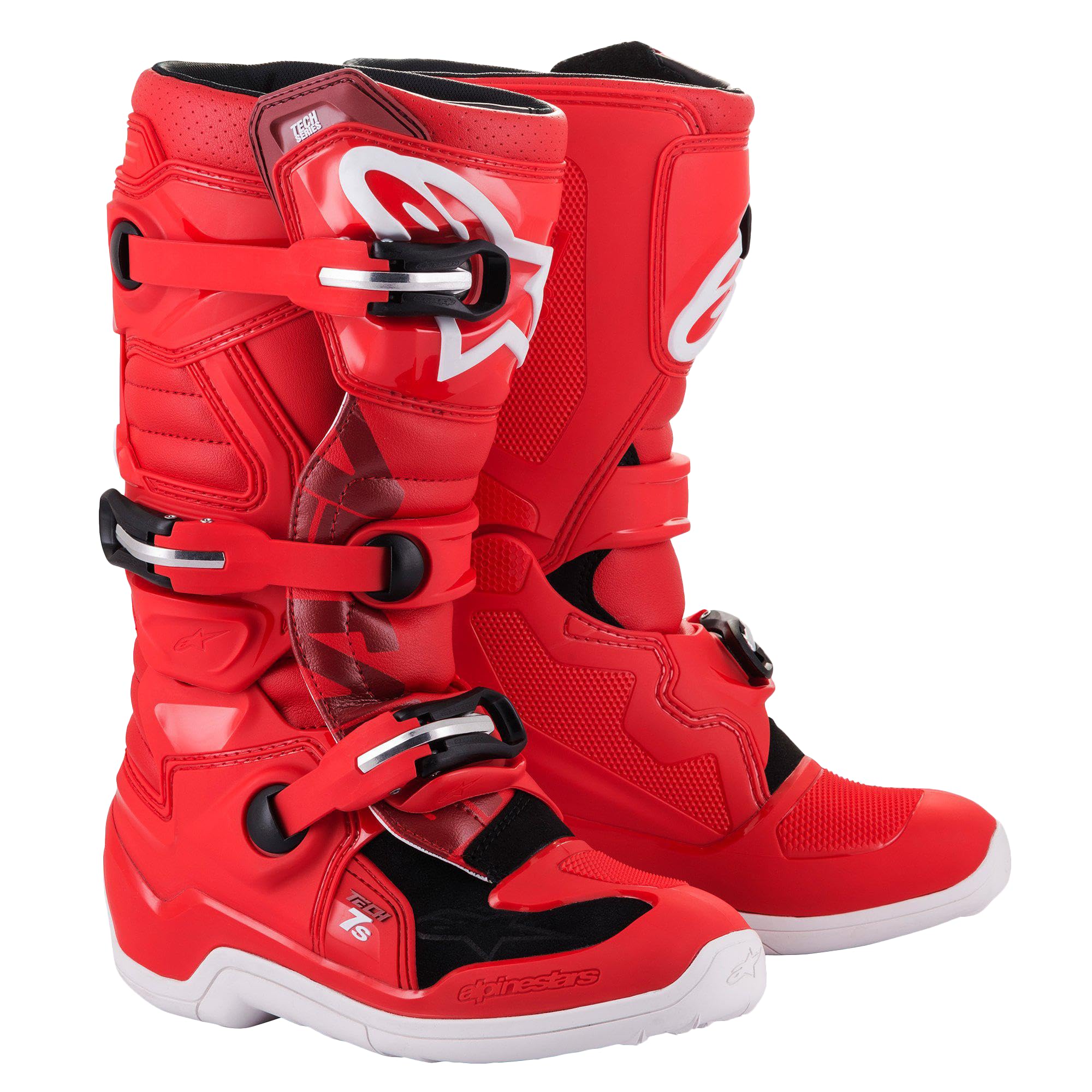 Alpinestars Tech 7S Boots Red (Size 7) (2015017-30-7)