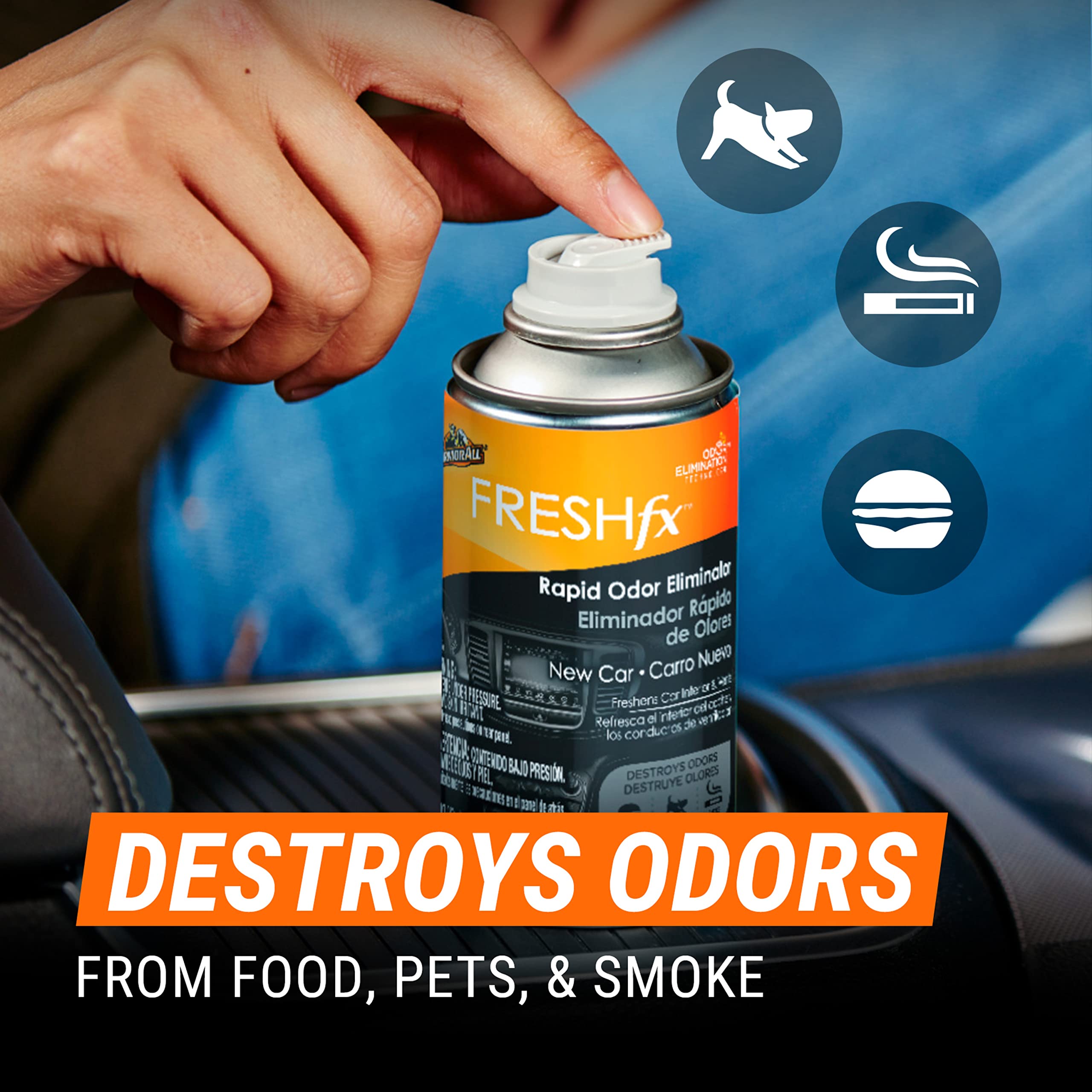 Armor All Car Air Freshener And Purifier, Odor Eliminator For Cars, Trucks, Freshfx New Car, 1.5 Oz Fogger