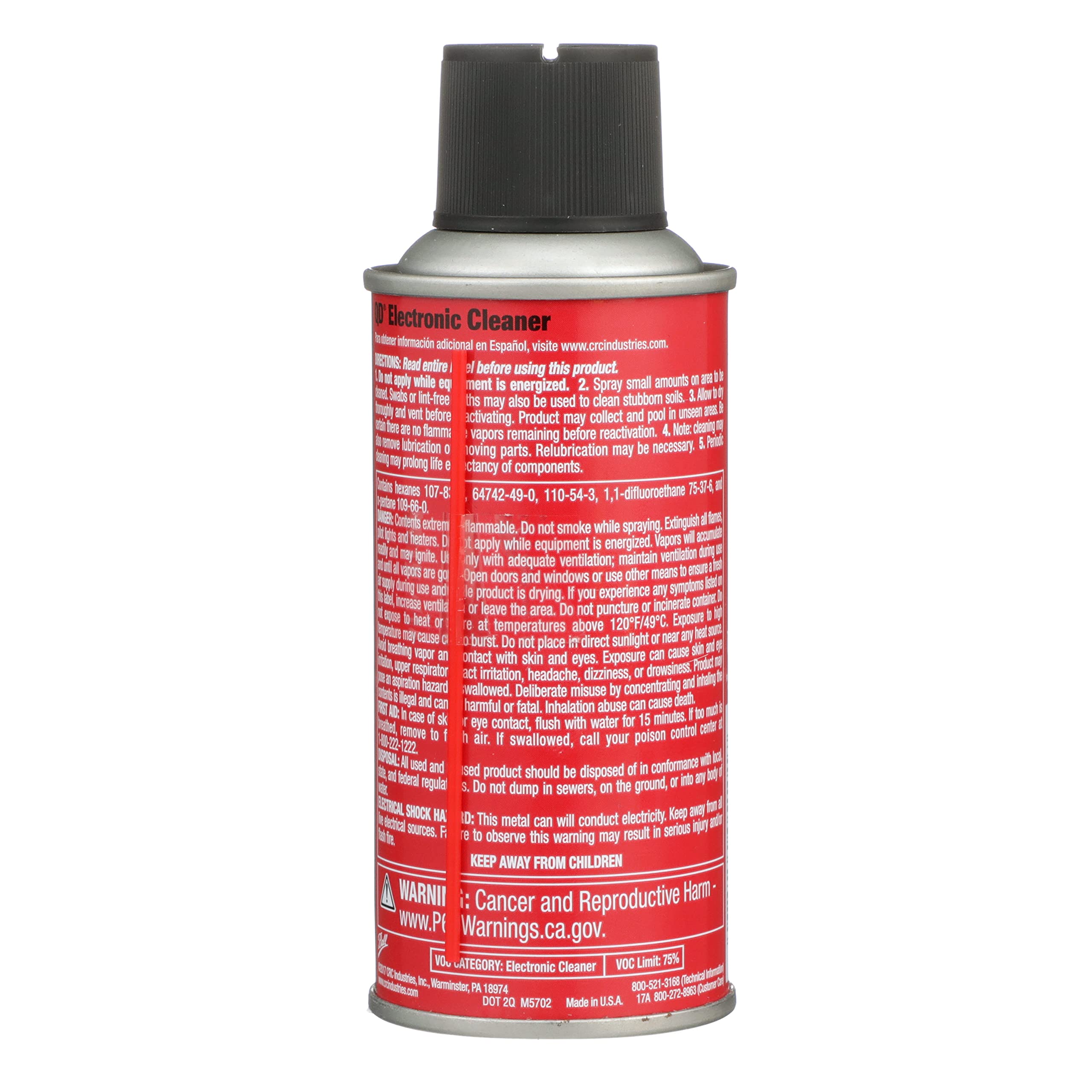 Crc Qd Electronic Cleaner 05101 - 4.5 Wt. Oz., Plastic Safe Cleaner, Safe For Sensitive Electronics