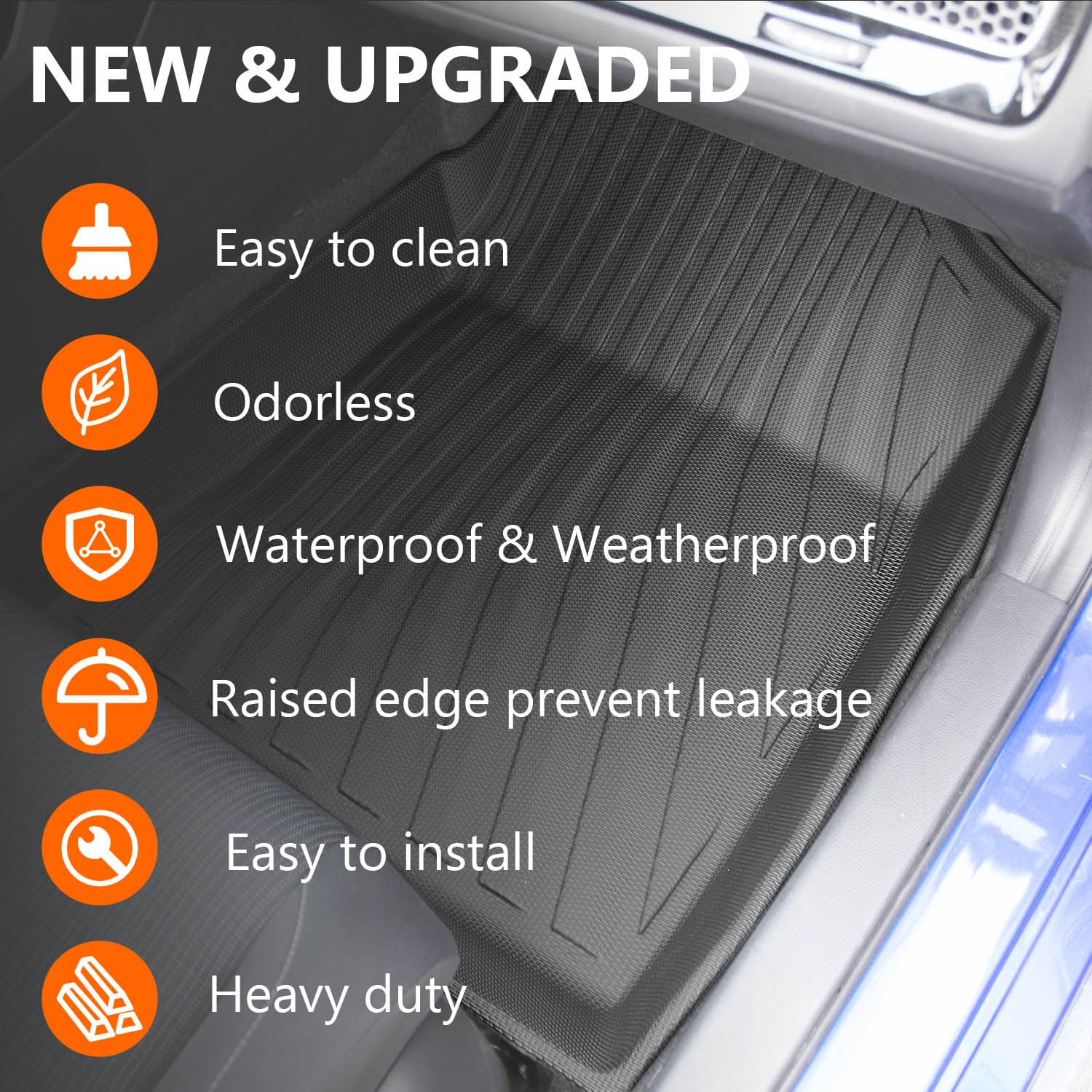 Powoq Floor Mat Compatible With 2022-2025 Honda Civic Hatchback Trunk Mat Tpe Floor Liner Cargo Mat Replacement For 2022-2024 20