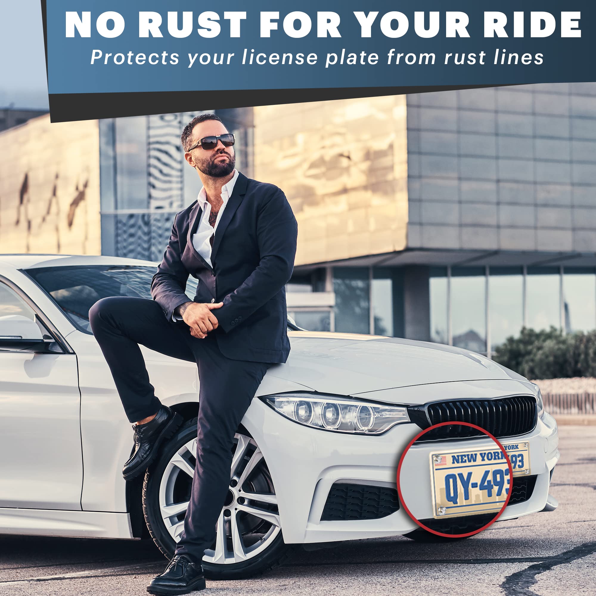 Chrome License Plate Screw Kit - Set Of 8 Stainless Steel Fasteners For License Plates, Frames, And Covers On Domestic Cars, Trucks, Vans, Suvs - Rustproof, Self Tapping Mounting Bolts (Chrome Plated)