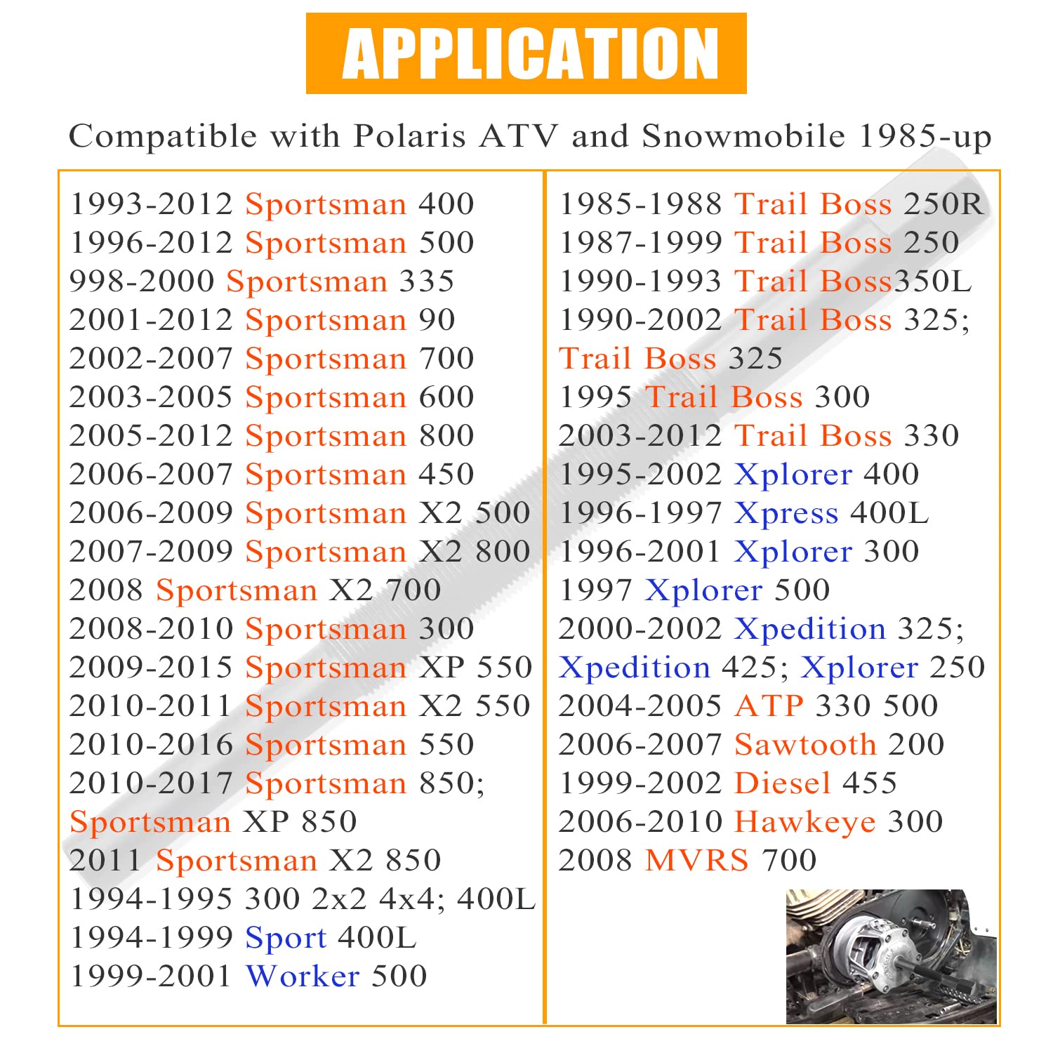 Primary Drive Clutch Puller Remove Tool Heated with Superior Strength Compatible with Polaris all models included Polaris Ranger