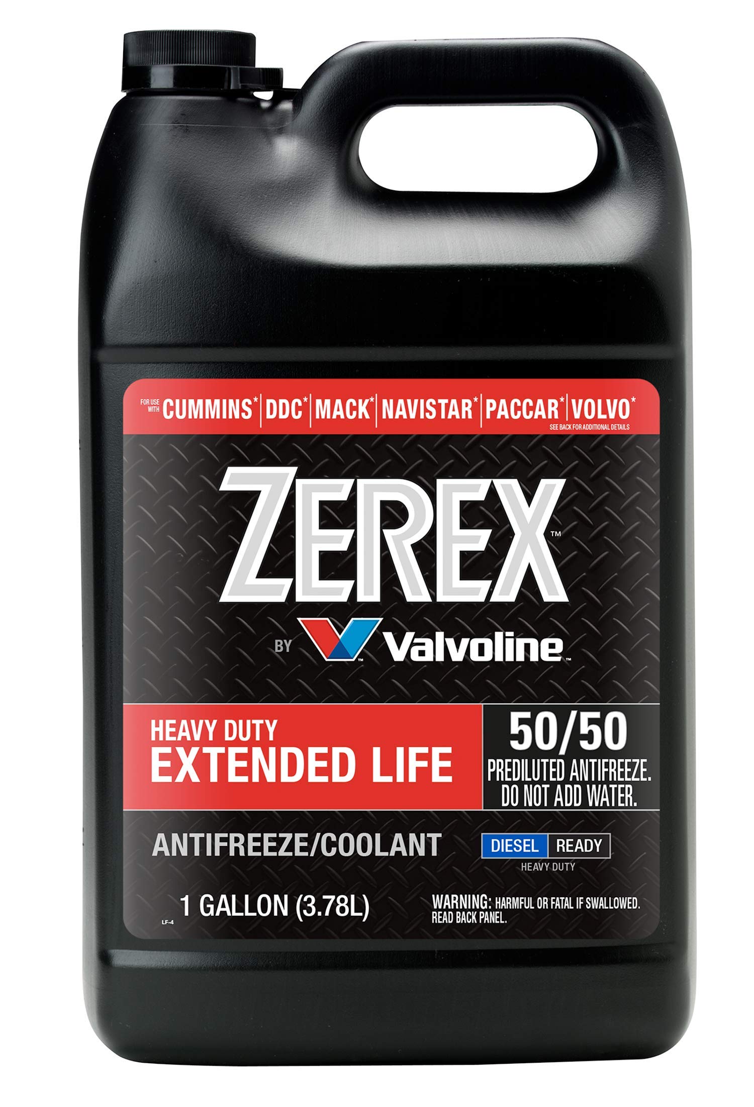 Zerex Extended Life Red Heavy Duty (Hd) 50/50 Prediluted Ready-To-Use Antifreeze/Coolant 1 Ga