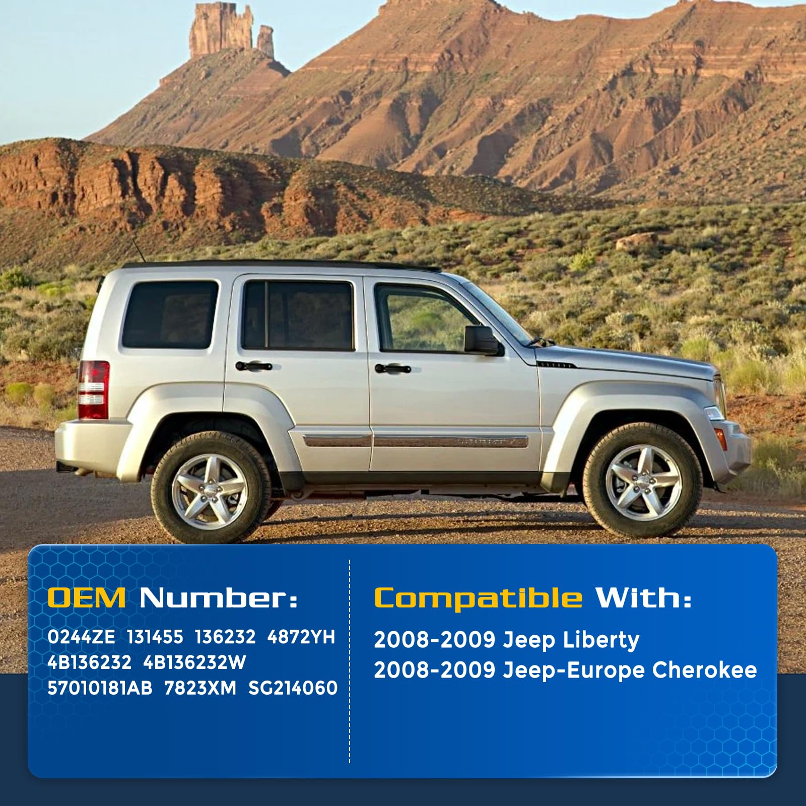 Arana Rear Hatch Trunk Struts Liftgate Shocks Lift Support For 2008-2009 Jeep Liberty/Jeep-Europe Cherokee (Vehicle Manufactured