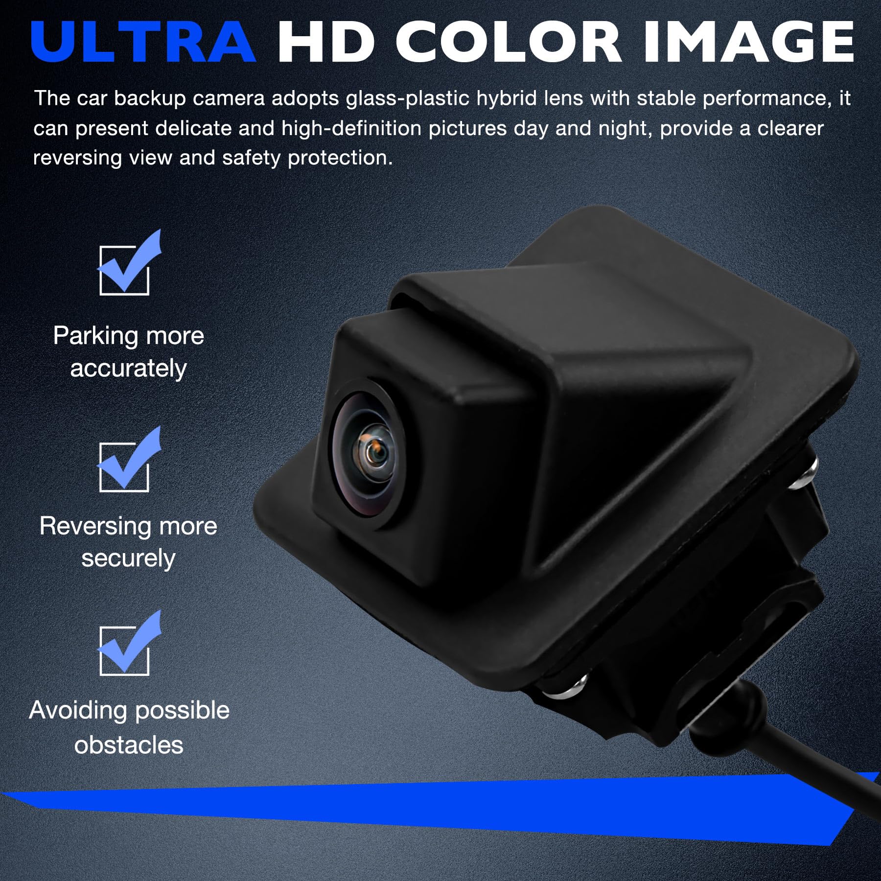 Backup Camera, Compatible With 2012 2013 Hyundai Elantra L Gl Gls Limited Sedan 4-Door 1.8L L4, Safety Reversing Parking Assist