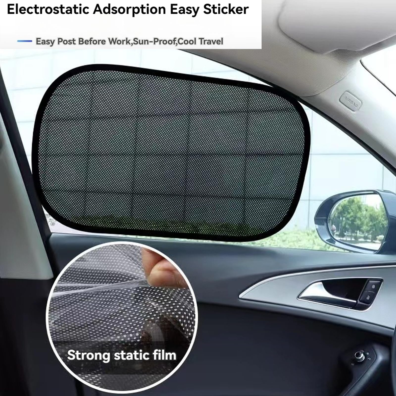 Auyneas Car Window Shades For Baby - 2 Pack Sun Shade For Car Window For Kids | Car Shades For Side Windows | Automotive Sun Pro