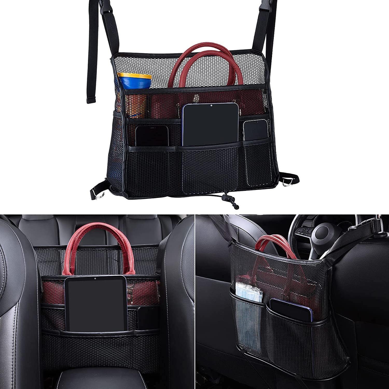 Speedwav | Car Purse Handbag Net Pocket Organiser, Pet Barrier For Cars, Storage Driver Organiser Bag Pouch