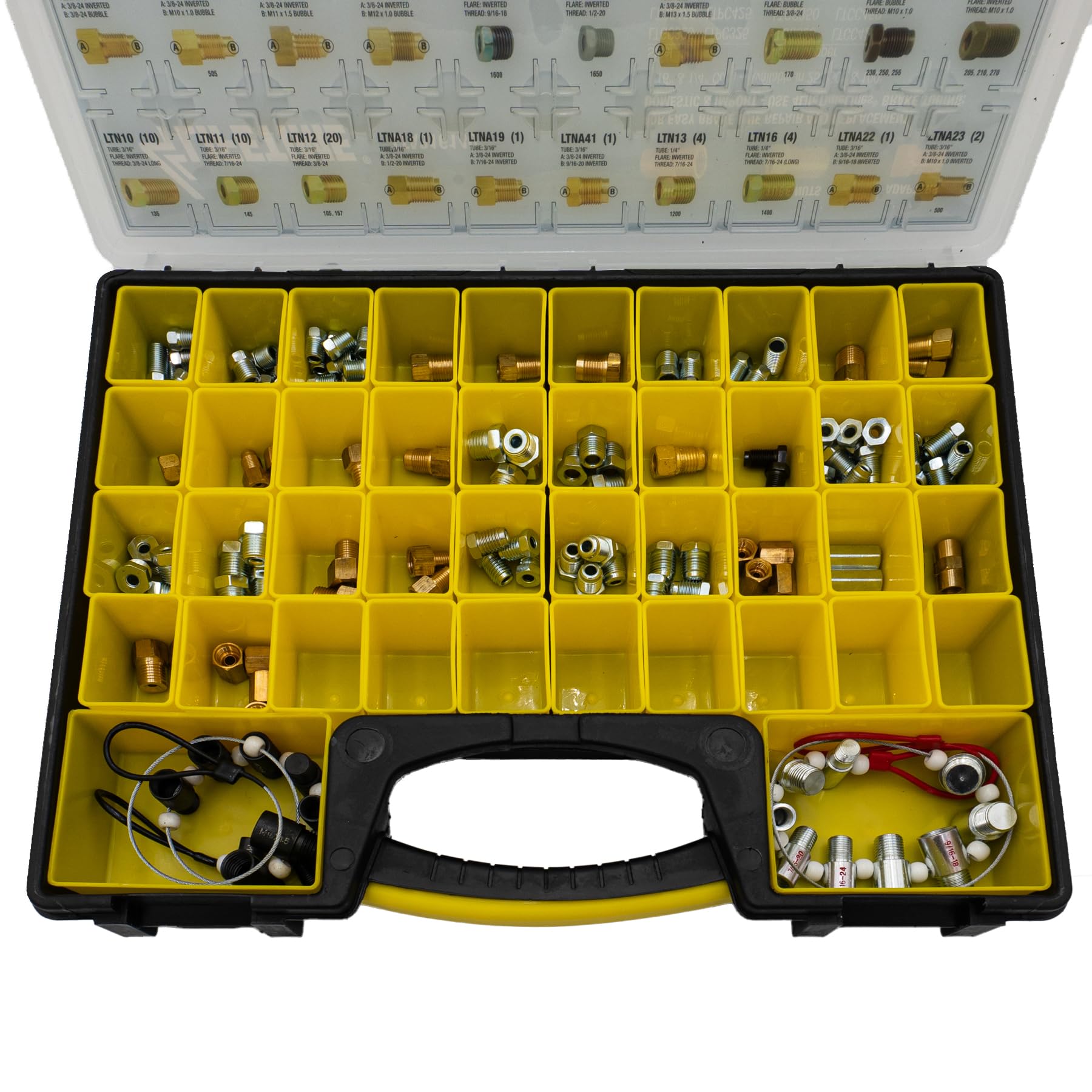 4LIFETIMELINES Premium Brake Line Fitting Kit - 32 SKU Assortment for 3/16 & 1/4 Tube Nuts, Secure Connections for Brake Repairs