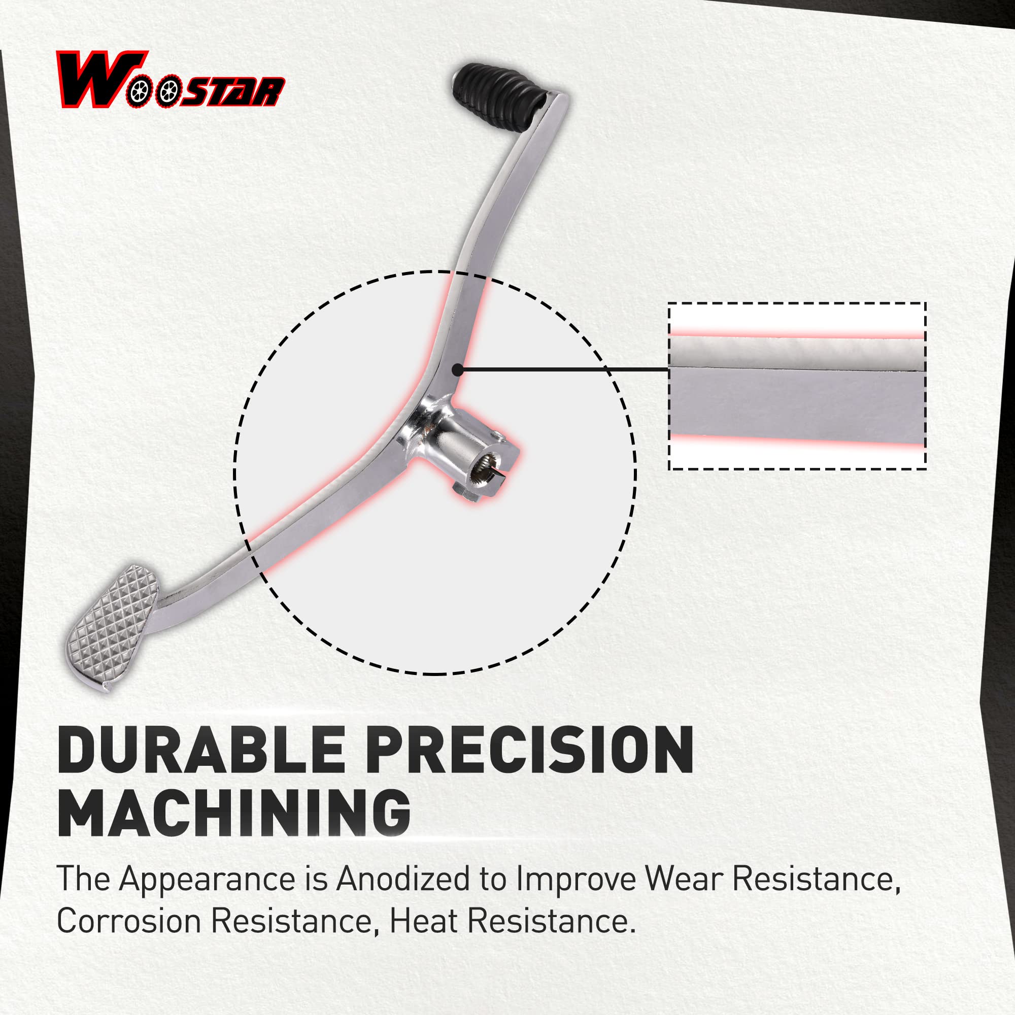 WOOSTAR Gear Shifter Lever Replacement for 50cc 70cc 90cc 110cc 125cc Horizontal Engine ATV 4 Wheeler Dirt Pit Bike Go Kart Scoo