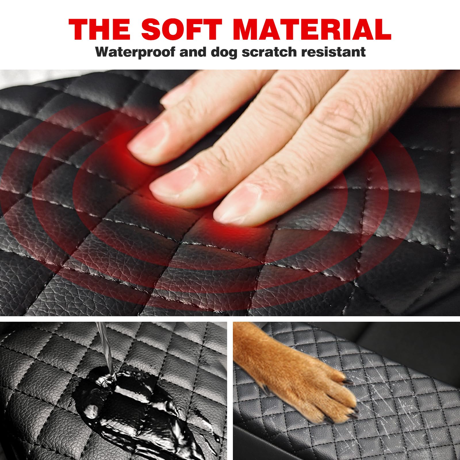 Mabett Center Console Armrest Cover For Ford Maverick, Console Protector Fit Maverick Accessories 2022 2023 2024, Prevebt Pets S