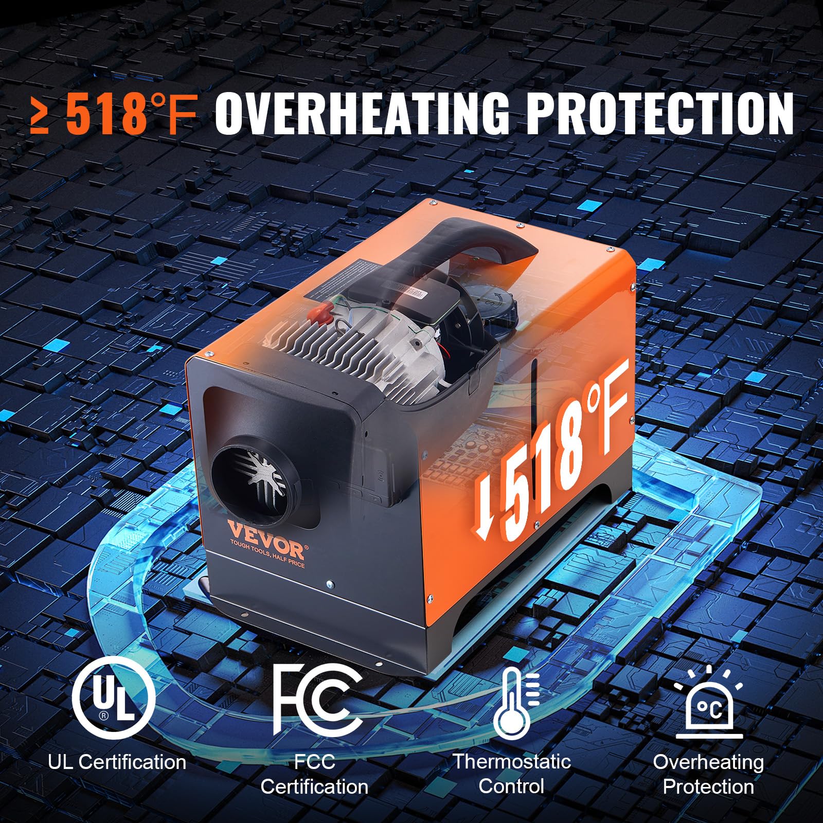 Vevor 8Kw Diesel Heater, Diesel Heater All In One With Remote Control And Lcd Screen, Parking Bunk Heater, Fast Heating Low Nois