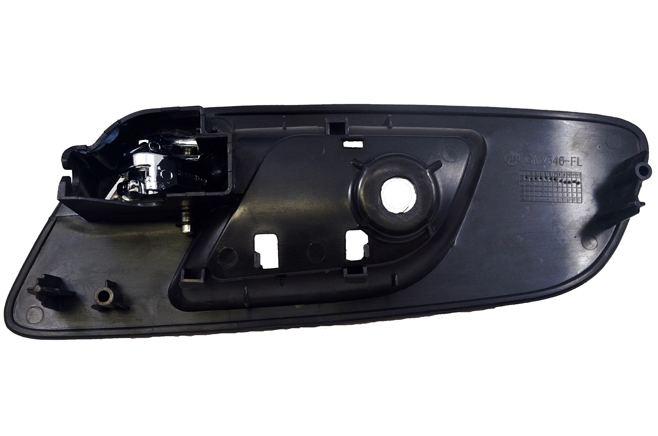 Pt Auto Warehouse Gm-2546Ma-Fl - Inside Interior Inner Door Handle, Black (Ebony) Housing With Chrome Lever - Without Hole, Driver Side Front