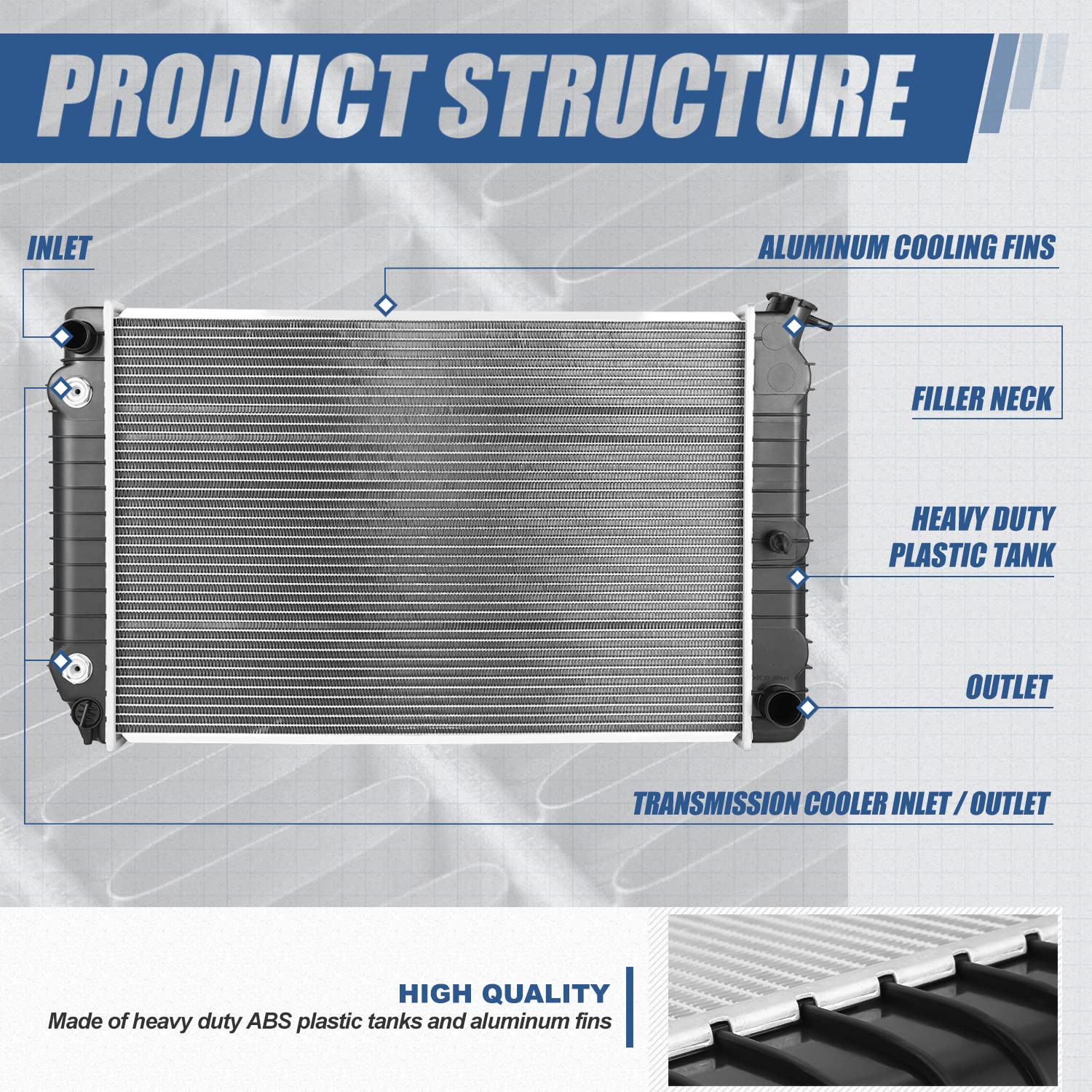 Auto Dynasty Radiator Compatible With 1982-1992 Buick Century Chevy Celebrity Oldsmobile Cutlass Ciera Cruiser Pontiac 6000 2.5L