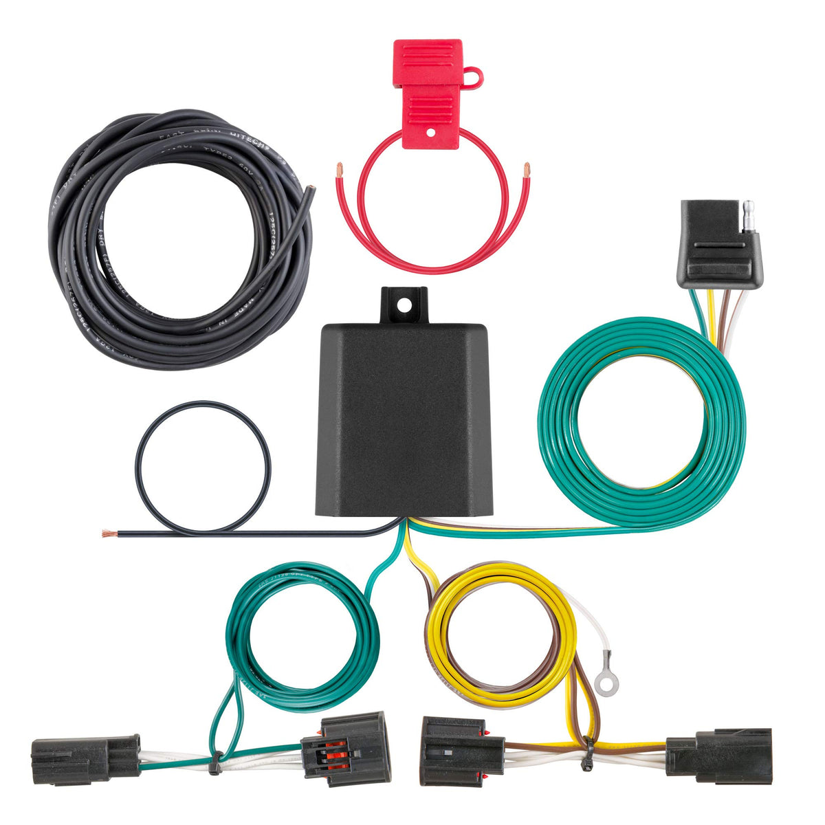Curt 56331 Vehicle-Side Custom 4-Pin Trailer Wiring Harness, Select Chrysler Town And Country, Dodge Grand Caravan , Black,Rubbe