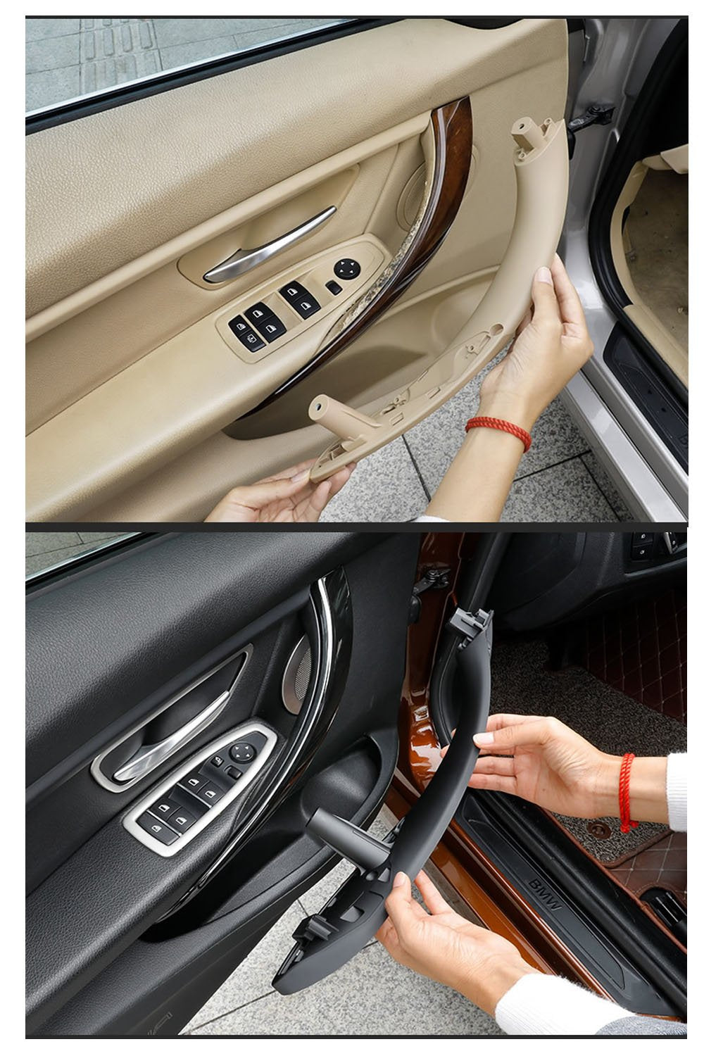 Jaronx Compatible With Bmw 3 Series 4 Series Door Handle, Driver Side Left Front Inner Door Pull Handle Replacement (Compatible