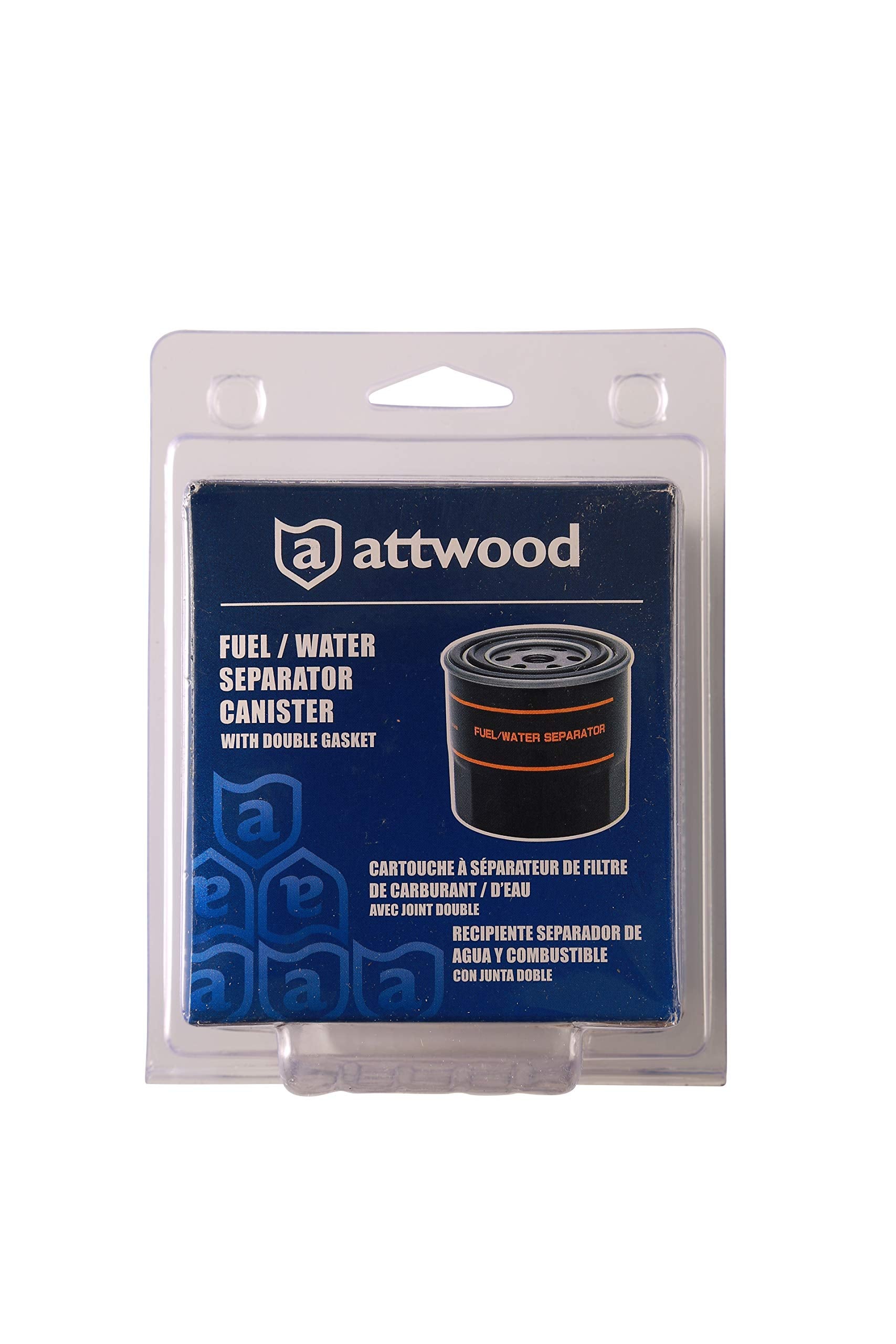 Attwood 11841-4 Universal 10-Micron Fuel/Water Separator Filter With Double Gasket