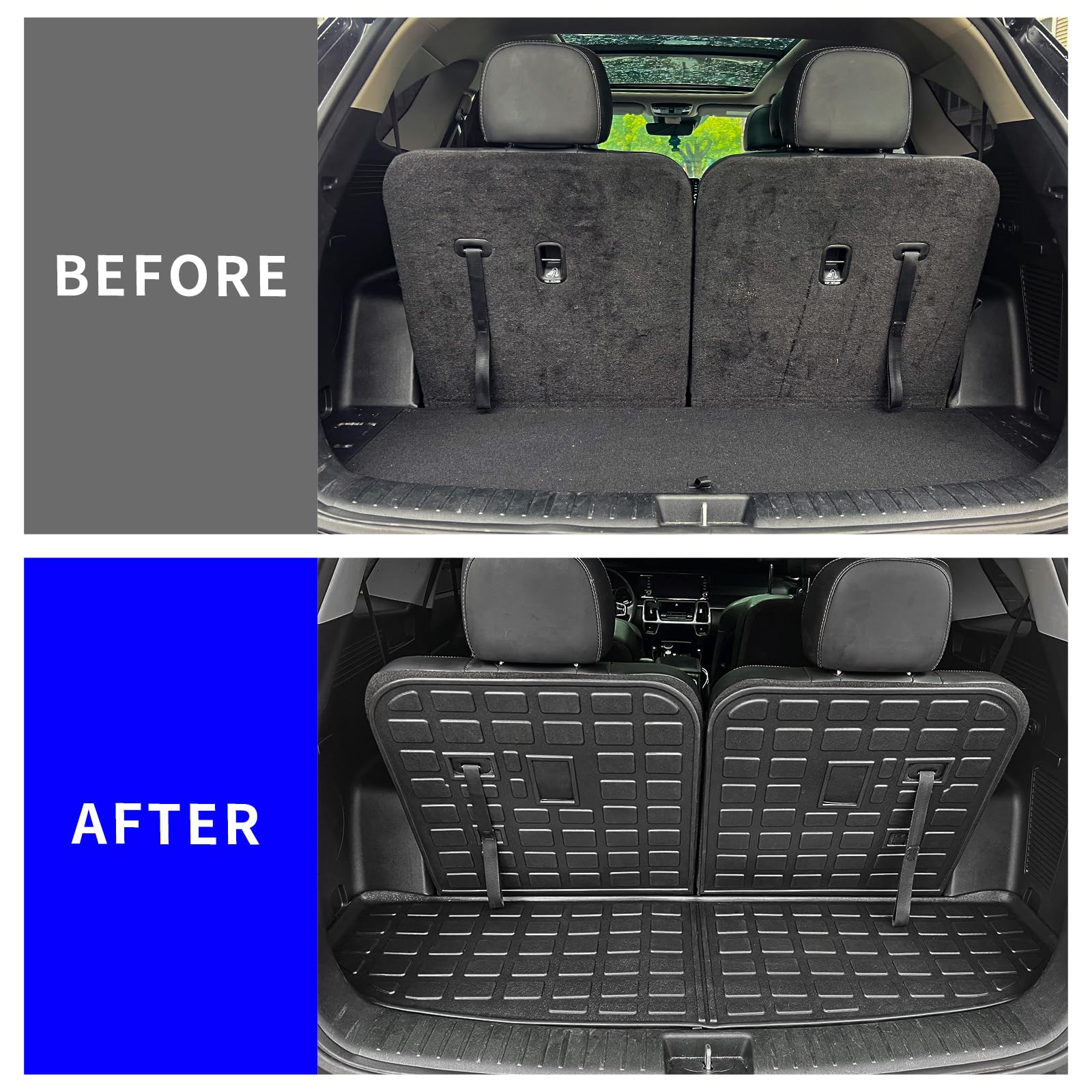 Rongtaod Cargo Mat Compatible with 2021-2025 Kia Sorento Cargo Liner Trunk Mat TPE All Weather Back Seat Cover Protector 2024 So