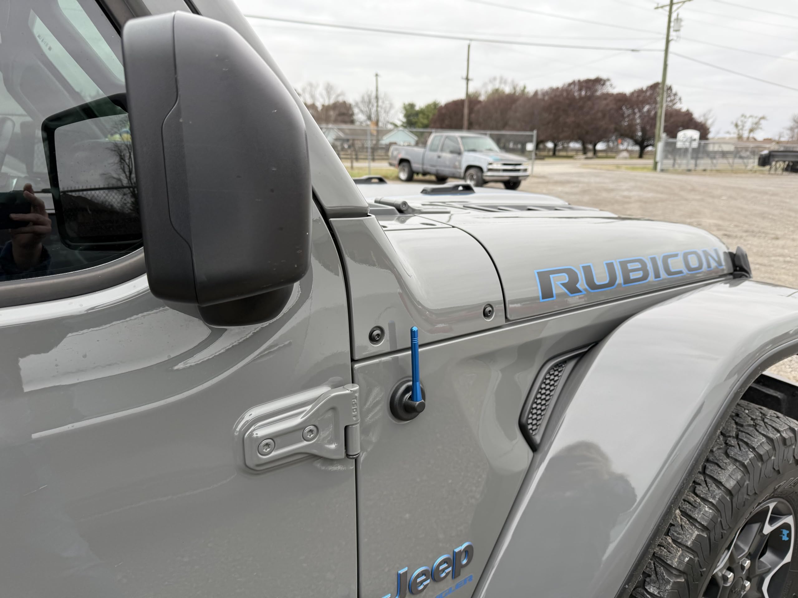 AntennaMastsRus - Made in USA - 4 Inch Blue Aluminum Antenna is Compatible with Jeep Wrangler JK - JL | Gladiator (2007-2024)