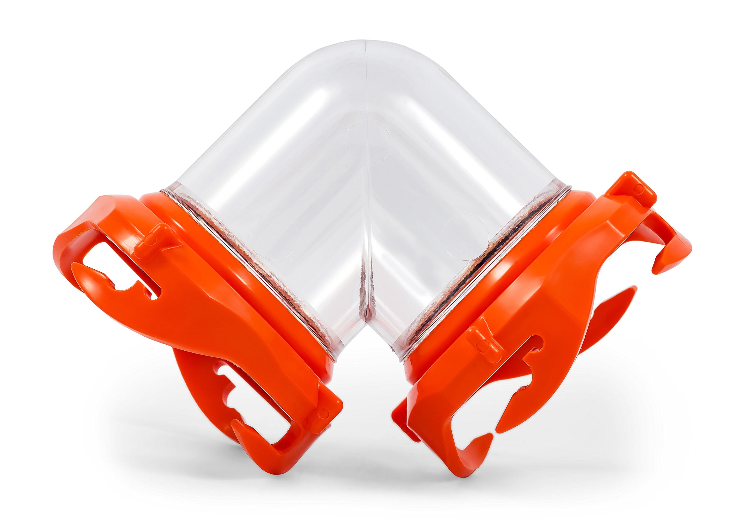 Camco Rhino 90-Degree RV Tote Tank Adapter - Features Clear Low-Profile 90-Degree Elbow & 4 Bayonet Prongs on Each End for Odor-Tight Locking Action - Crafted of Heavy-Duty Resin (39485)