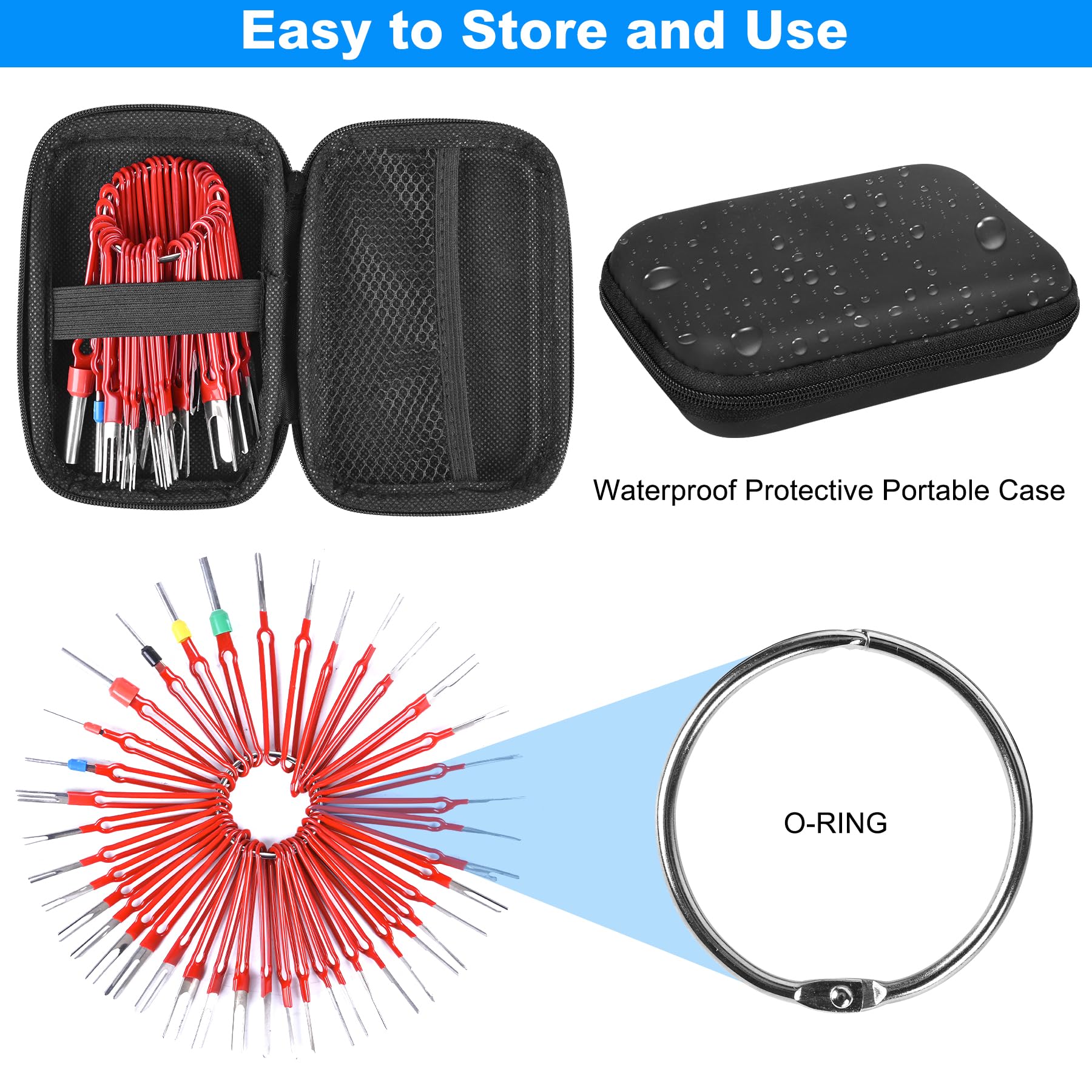 Terminal Removal Tool Kit 41 Pcs Depinning Tool Electrical Connector Pin Removal Tool Kit Pin Extractor Tool Set Wire Terminal R