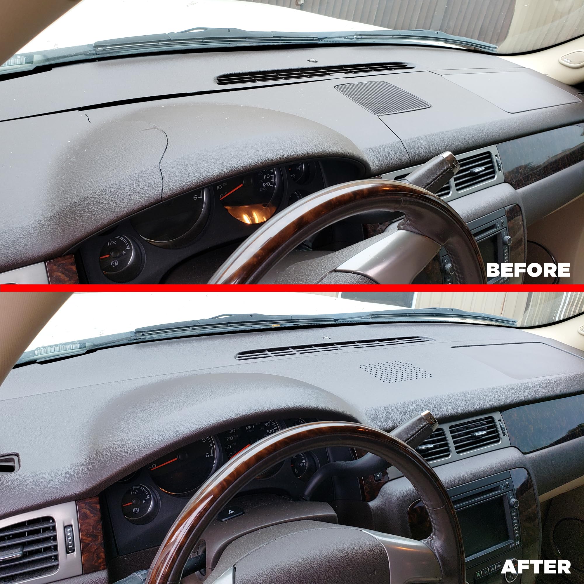 Dashskin Usa American Made Dash Cover Cap Compatible With 07-14 Tahoe Suburban Yukon Avalanche - Easy Cracked Dash Fix - W/Dash Speaker In Cashmere (Single Glovebox Silverado/Sierra Only)