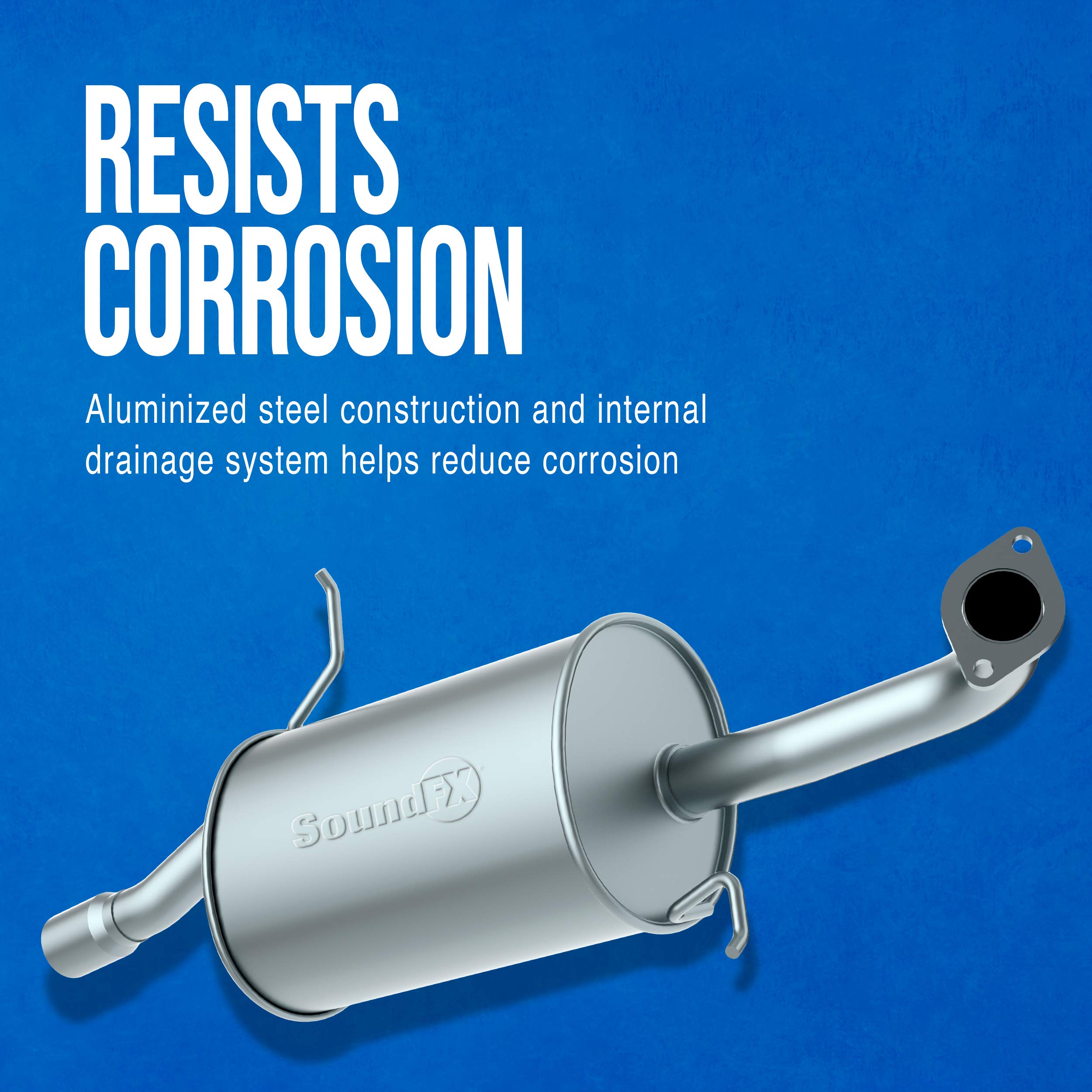 Walker Soundfx Universal 17842 Universal Exhaust Muffler 2.5 Inlet (Id) 2.25 Outlet (Id)