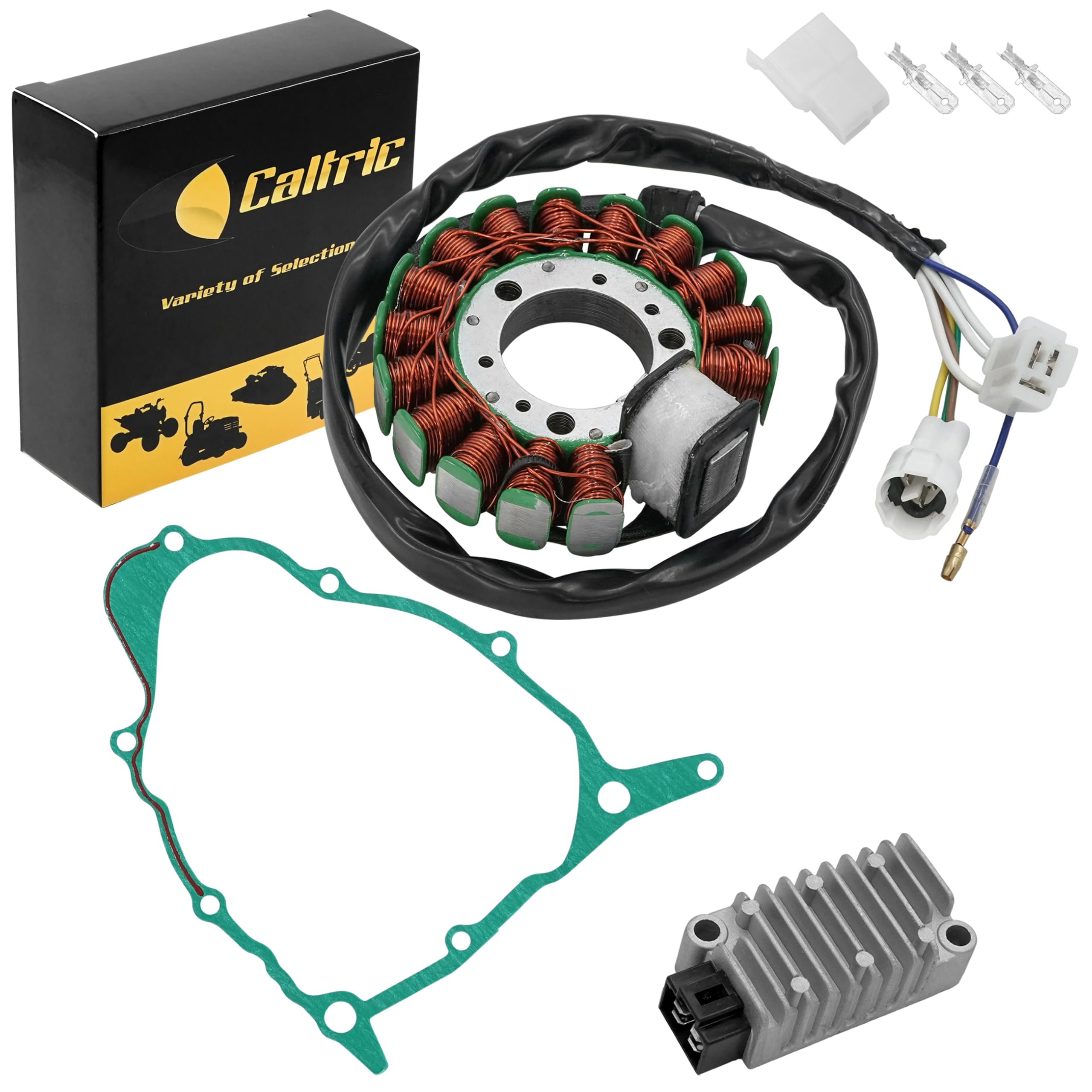 Caltric Stator Regulator Rectifier And Gasket Compatible with Yamaha Ttr225 1999 2000 2001 2002 2003 2004
