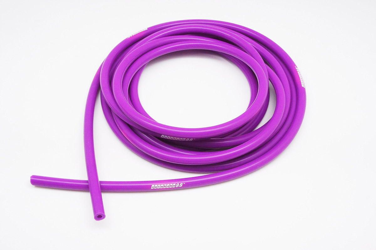 Autobahn88 High Performance Silicone Vacuum Hose, Id=0.31' (8Mm), Od=0.55' (14Mm), 10 Feet (3 Meter), Purple