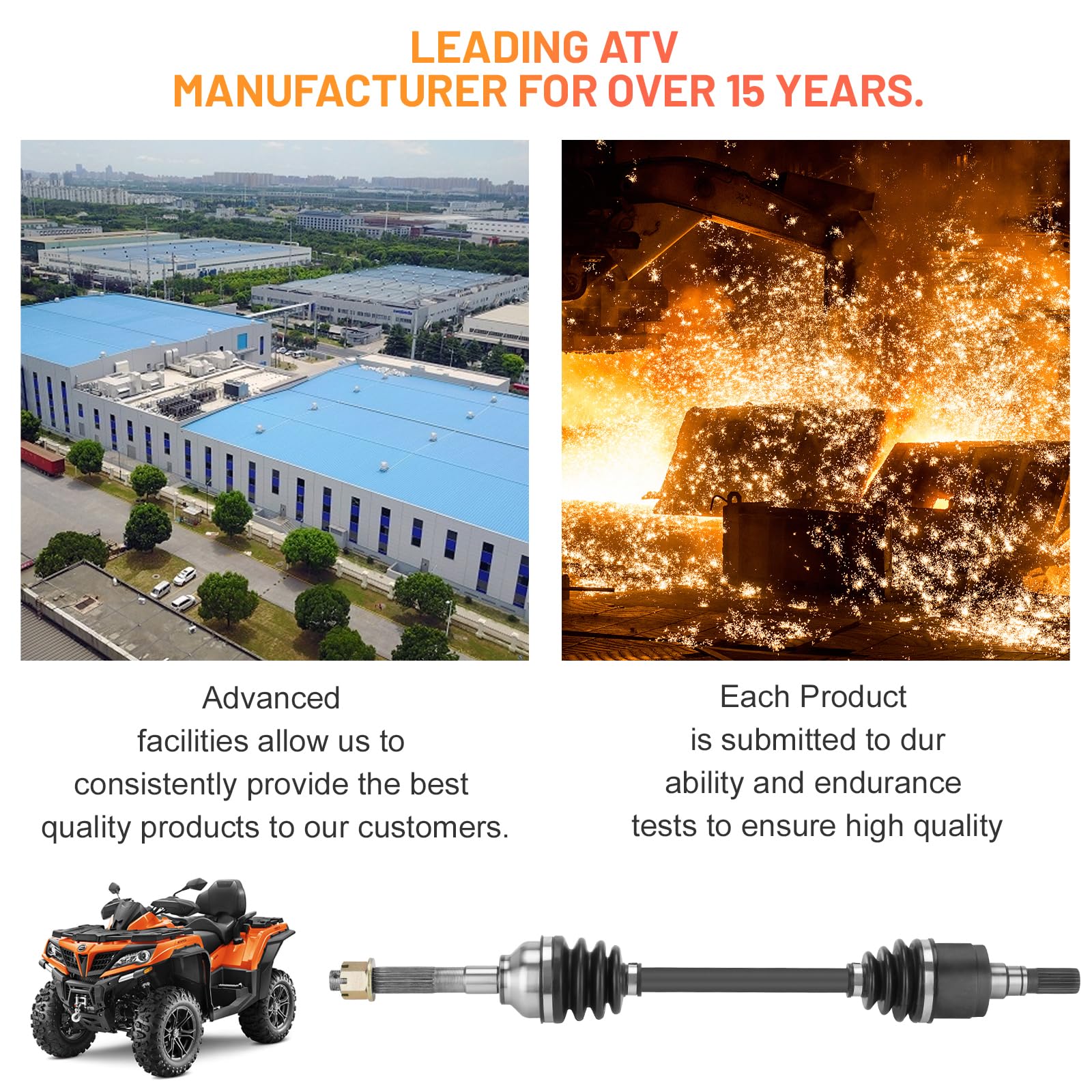 Front Cv Axle Shaft For Kubota Rtv 900/1100/1140 2004 2005 2006 2007 2008 2009 2010 2011 2012 2013 2014 2015 2016 K7561-15310 K7