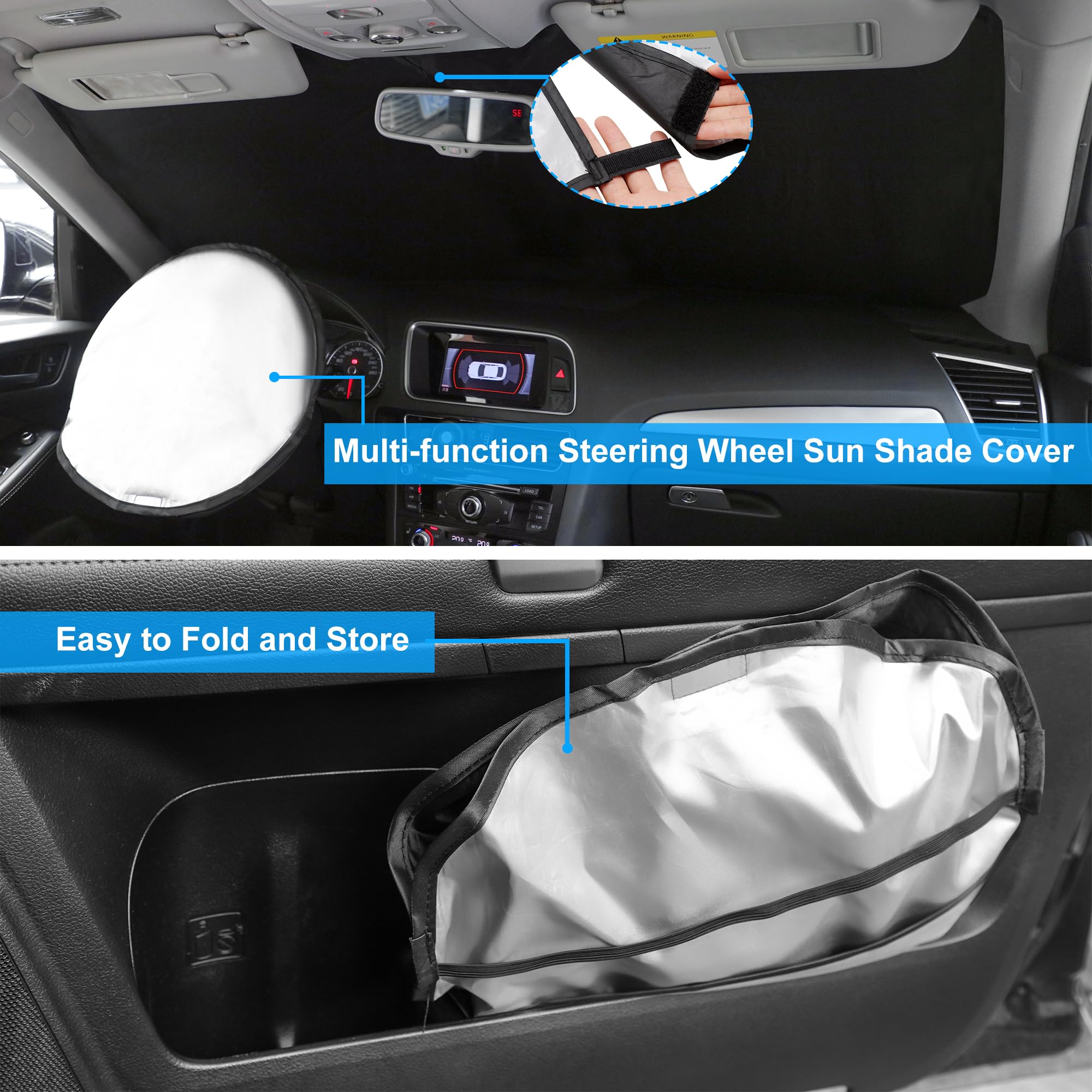 Windshield Sun Shade Custom Fit For 2021 2022 2023 2024 2025 Gmc Yukon Xl Accessories Foldable Sunshade Sun Blocker Protect Car