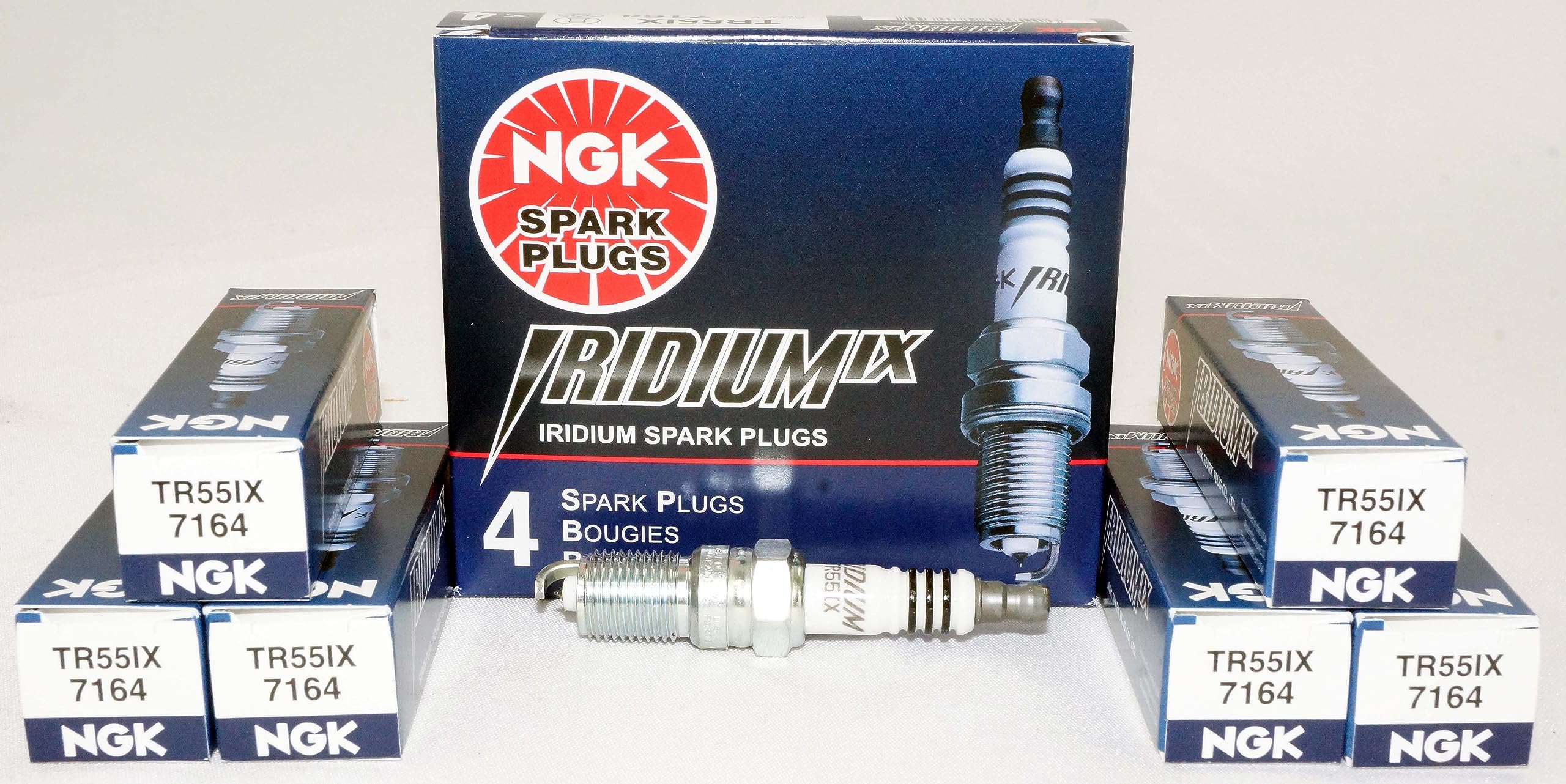 6 New Ngk Iridium Ix Spark Plugs Tr55Ix # 7164