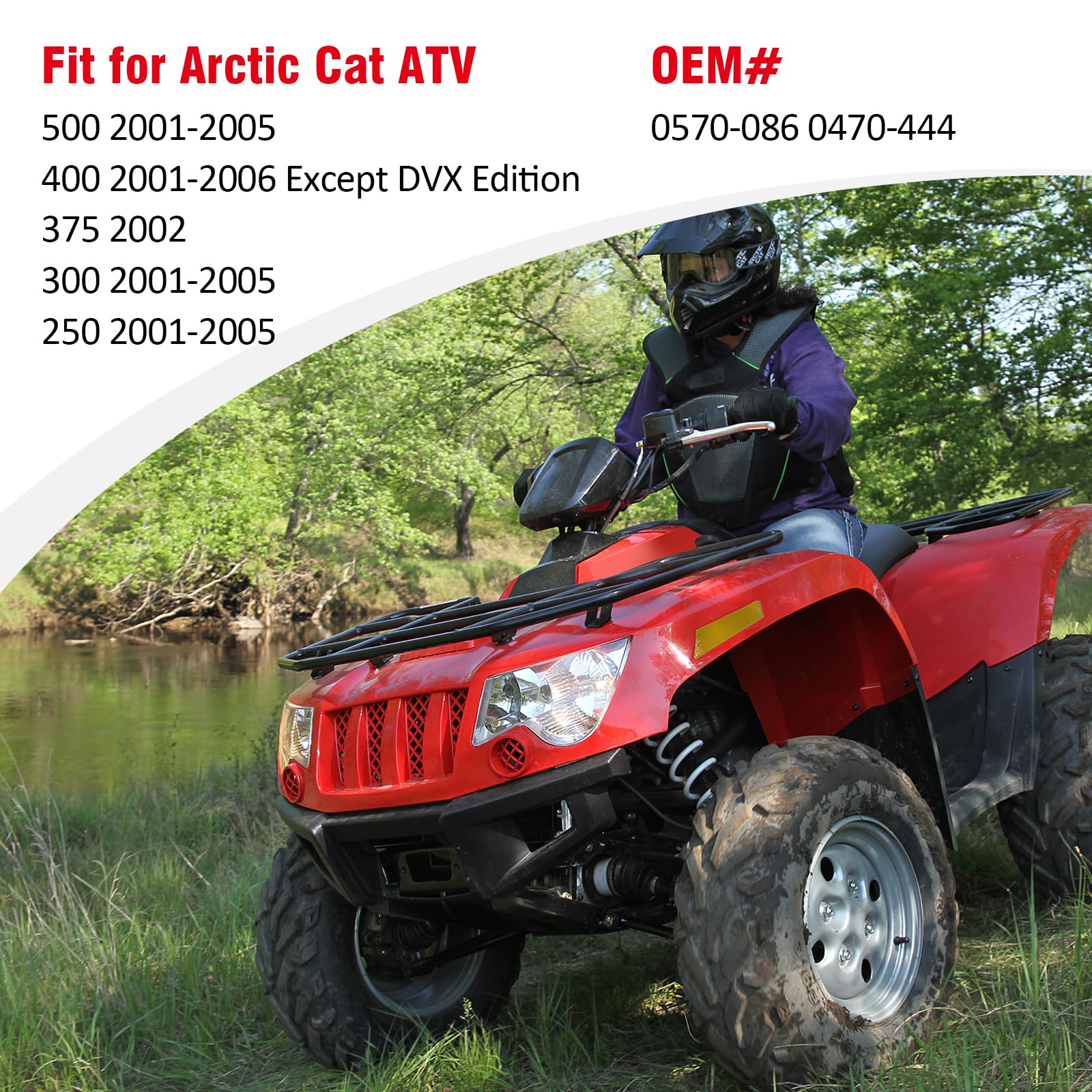 Fuel Cap Gas Gauge 0570-086 0470-444 Compatible With Arctic Cat Atv 250 300 375 400 500 2001 2002 2003 2004 2005 2006