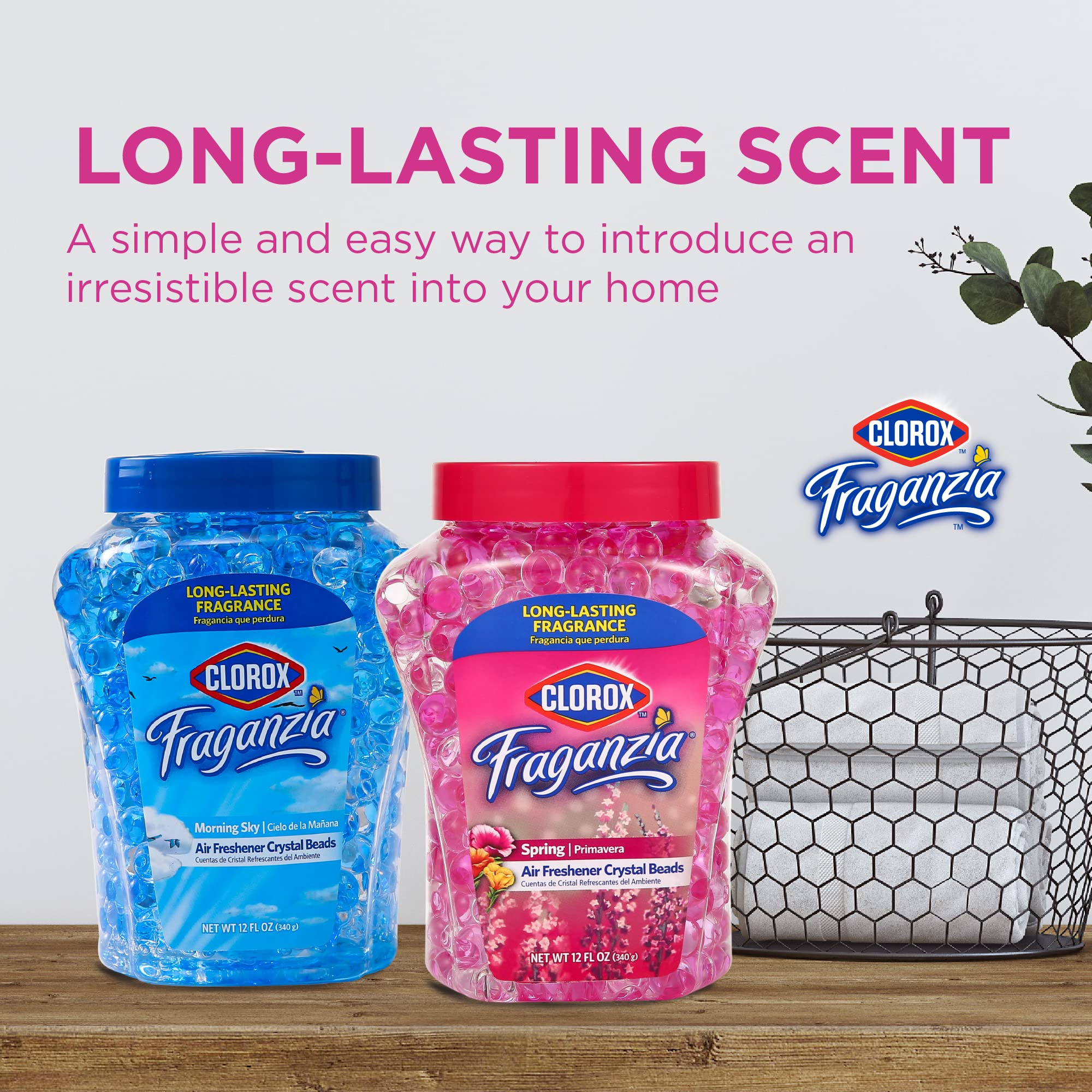 Clorox Fraganzia Crystal Beads Air Freshener LongLasting Air Freshener Beads Gel Beads Air Freshener in Spring Fragrance for Hom