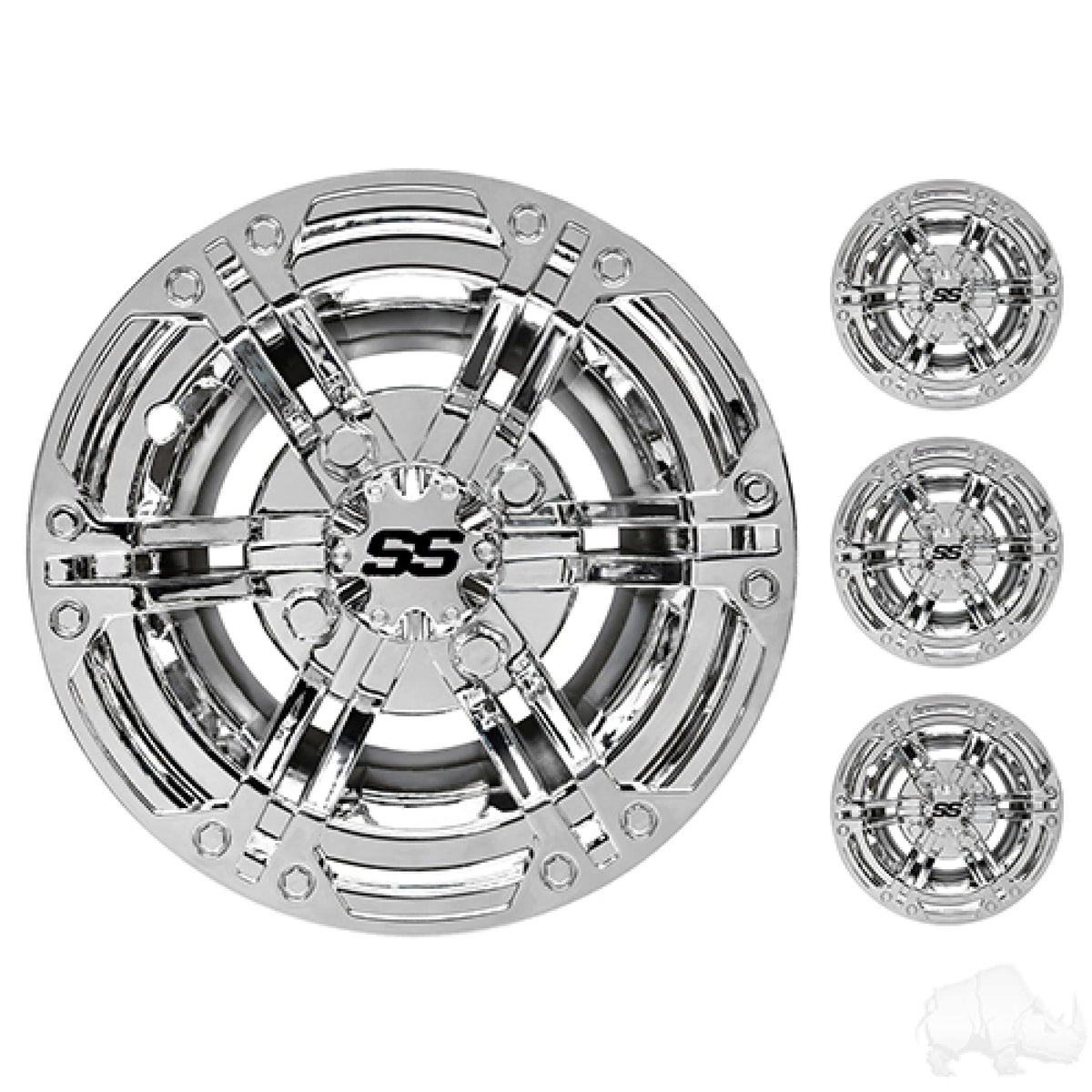 Red Hawk Cap-0064 Wheel Cover Set Golf Carts