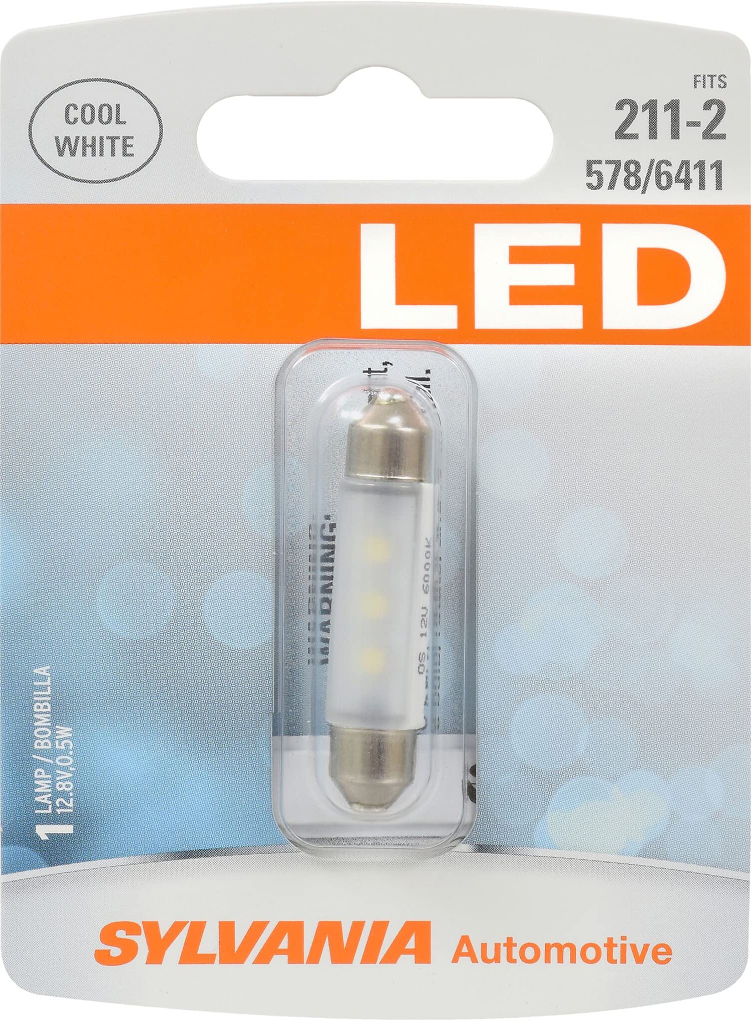 SYLVANIA -211-2 LED White Mini Bulb - Bright LED Bulb, Ideal for Interior Lighting - Map, Trunk, Cargo and License Plate (Contai