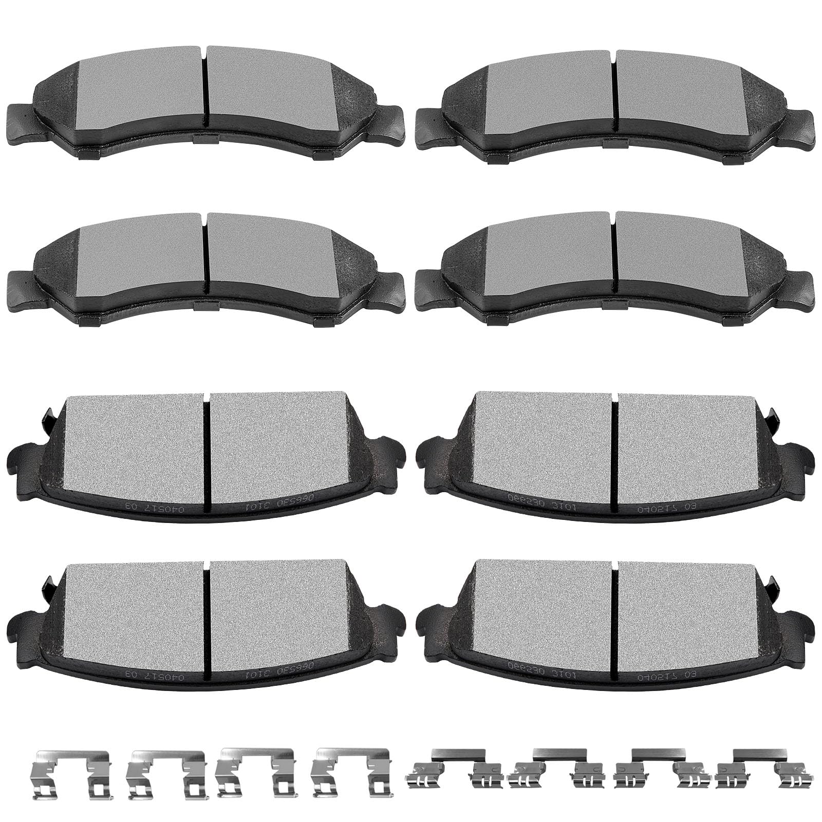 Scitoo D1092 D1194 Front Rear Semi-Metal Brake Pads Sets Fit For Cadillac Escalade Esv/Ext,For Chevy Avalanche/Silverado 1500 /