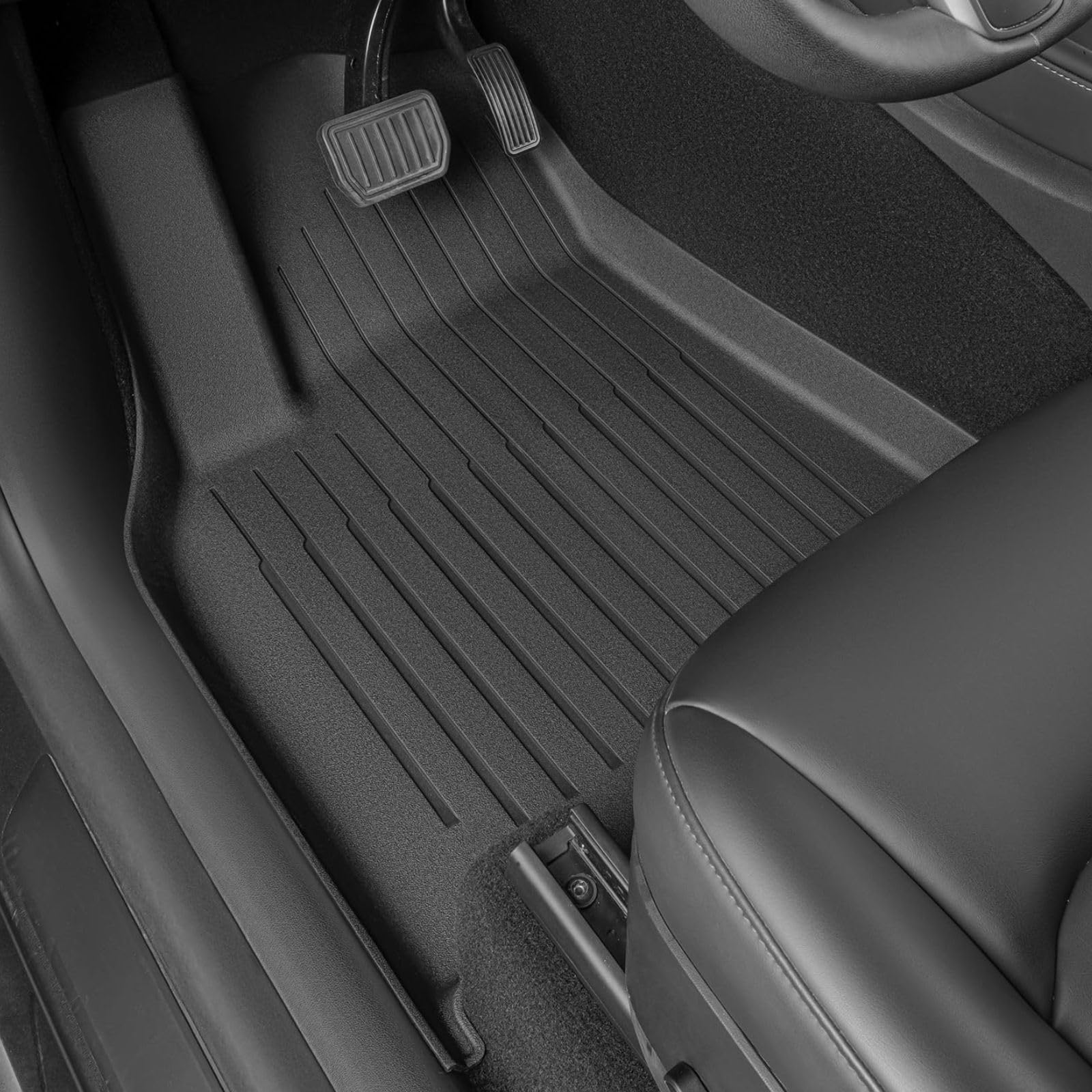 Super Liner 2024-2025 2026 Tesla Model 3 Highland Floor Mats 6-Piece Set | Extra-Thick Tpe All-Weather Floor & Cargo Liners | Pe