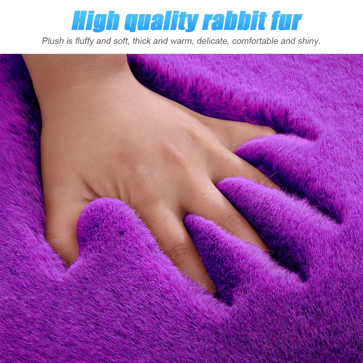 Fluffy Car Armrest Cover, Universal Car Center Console Pad, Car Armrest Seat Box Cover Decor Accessories For Women Men, Armrest Seat Box Cover Protector For Most Vehicle, Suv, Truck, Car (Purple)