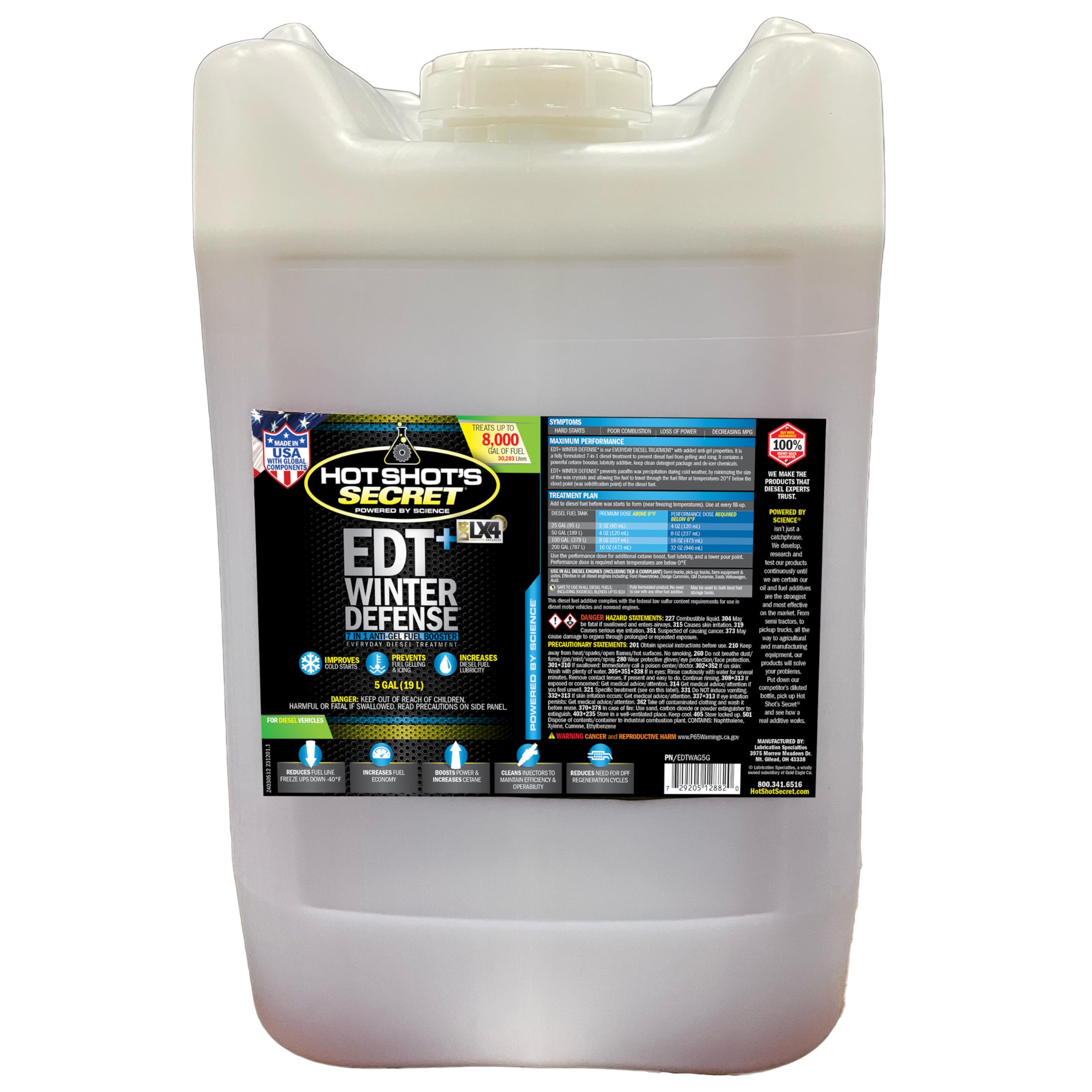 Hot Shot'S Secret Edt+ Winter Defense - 7-In-1 Anti-Gel Fuel Booster - Winter Diesel Fuel Treatment - Boosts Cetane For Better P