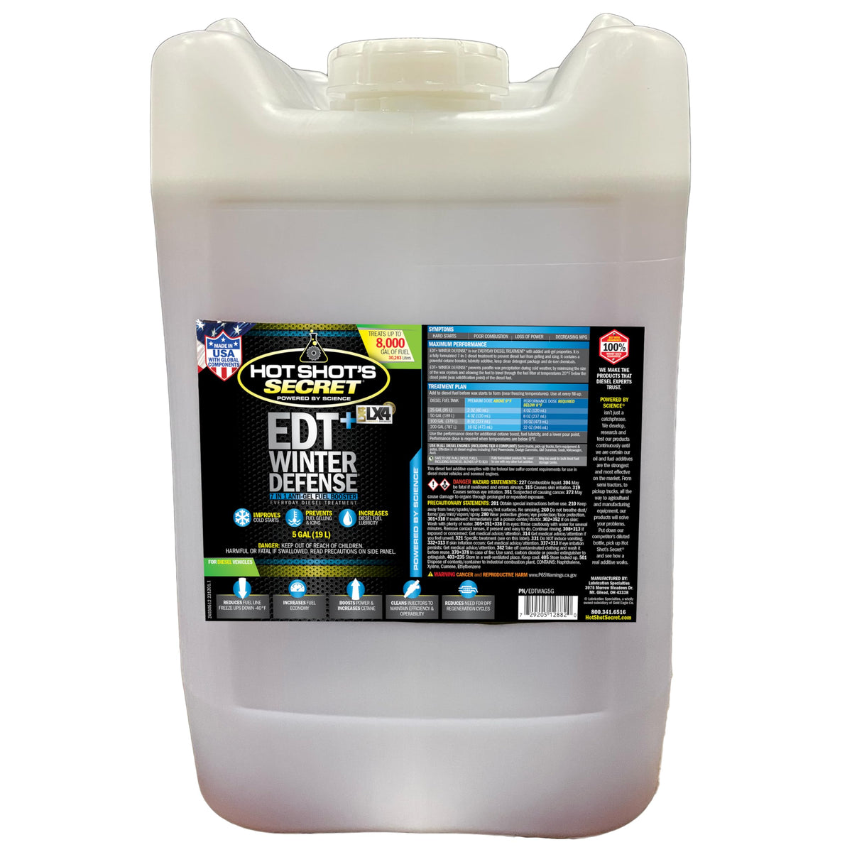 Hot Shot'S Secret Edt+ Winter Defense - 7-In-1 Anti-Gel Fuel Booster - Winter Diesel Fuel Treatment - Boosts Cetane For Better P